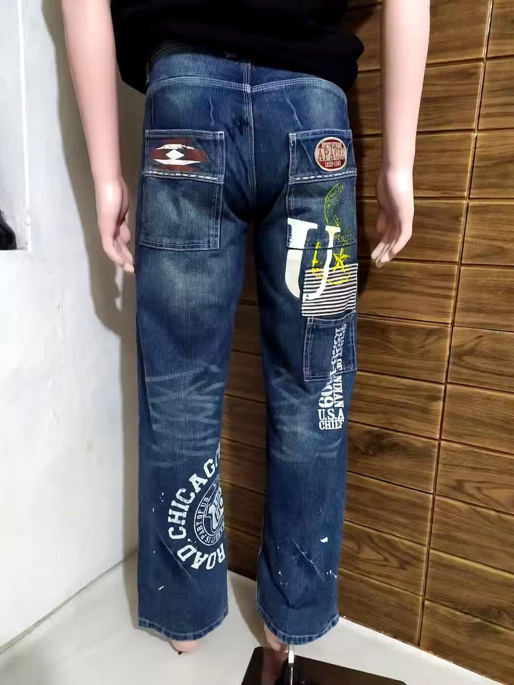 Other Japanese Double Knee Denim Patchwork Distressed Painter Size US 31 - 4 Thumbnail