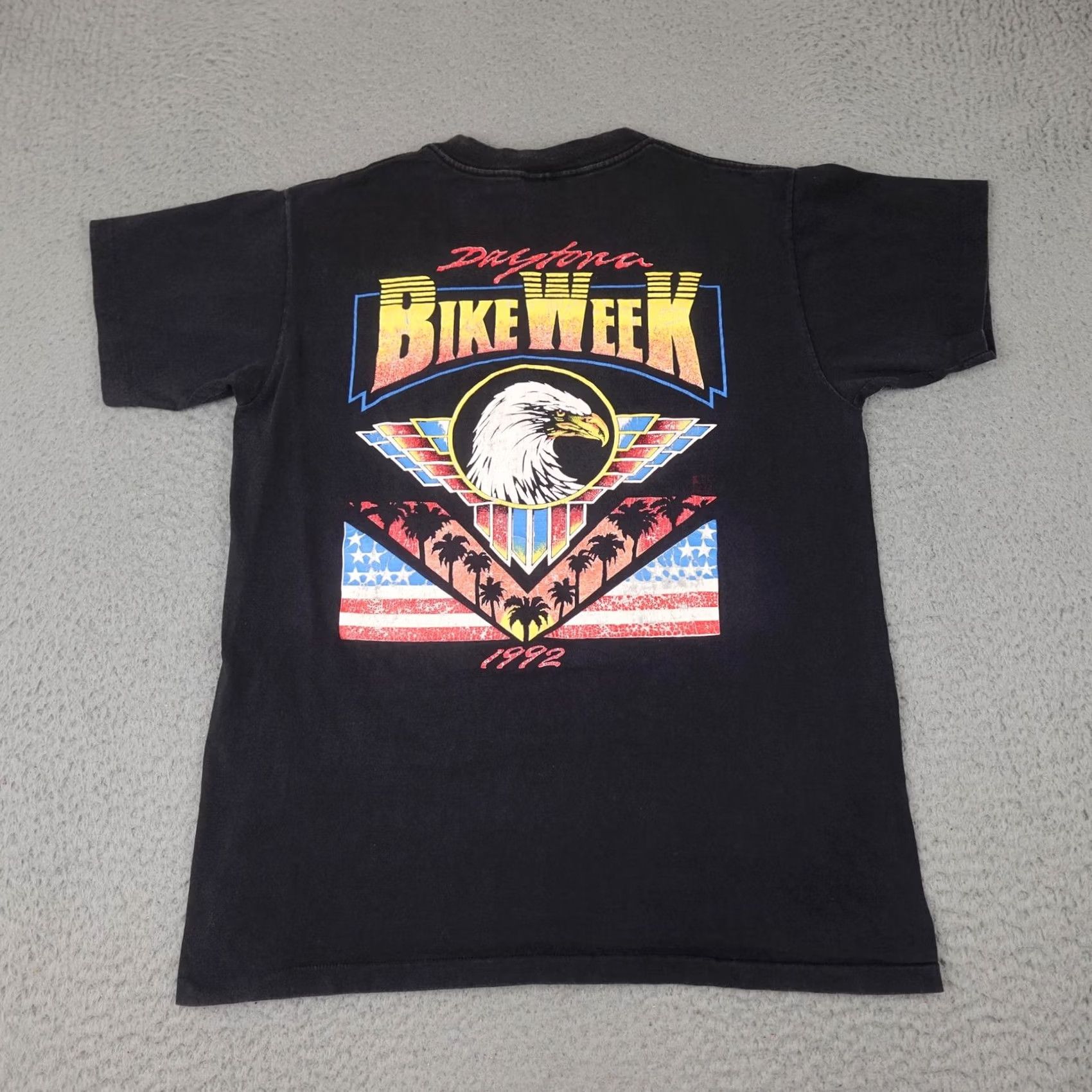 Harley Davidson VINTAGE Harley-Davidson Shirt Mens Large Black Daytona Bike Week Eagle 1992 USA Size US L / EU 52-54 / 3 - 2 Thumbnail