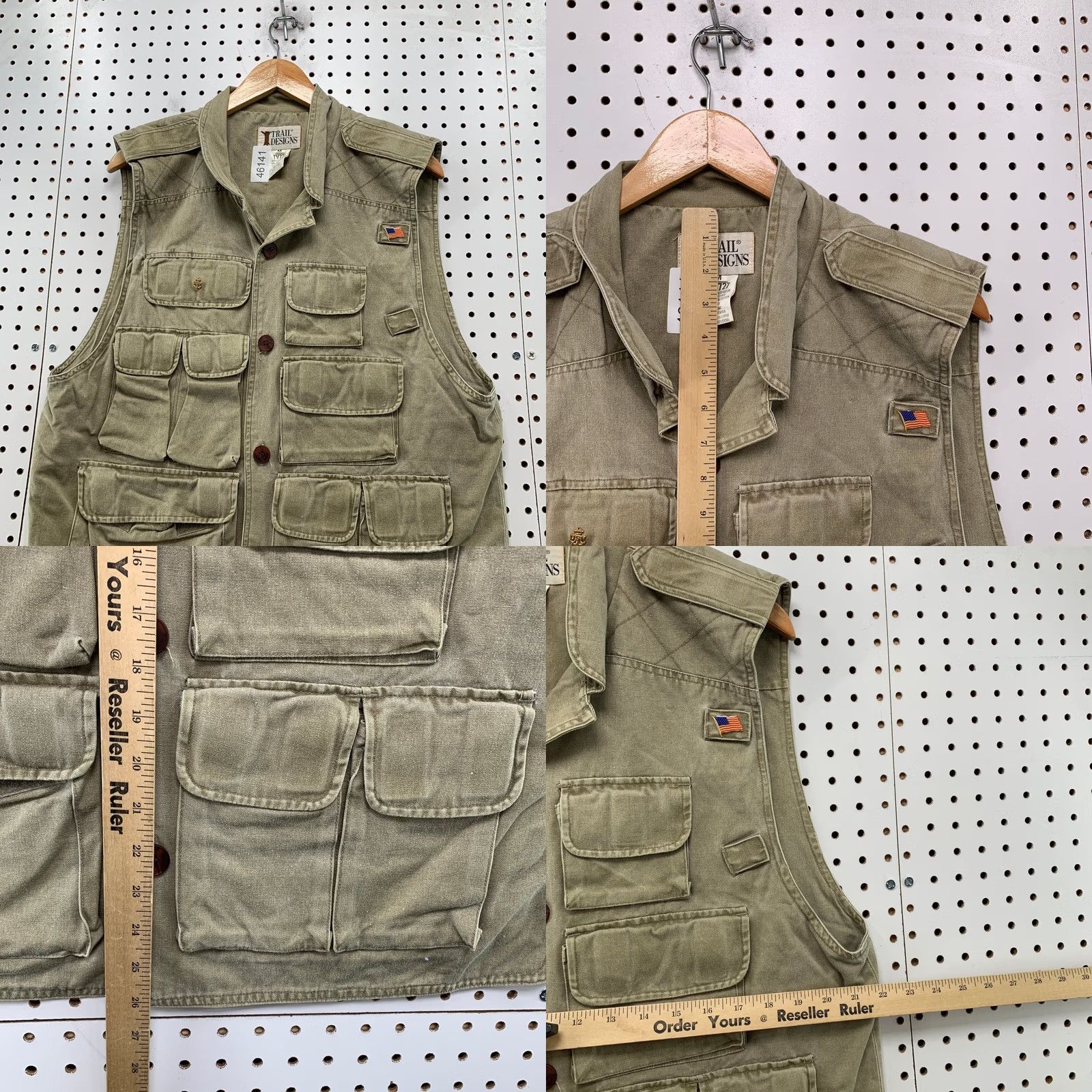Vintage VINTAGE Trail Design Utility Vest Mens M Beige Fishing Outdoor Hunt Vest Size US M / EU 48-50 / 2 - 8 Thumbnail