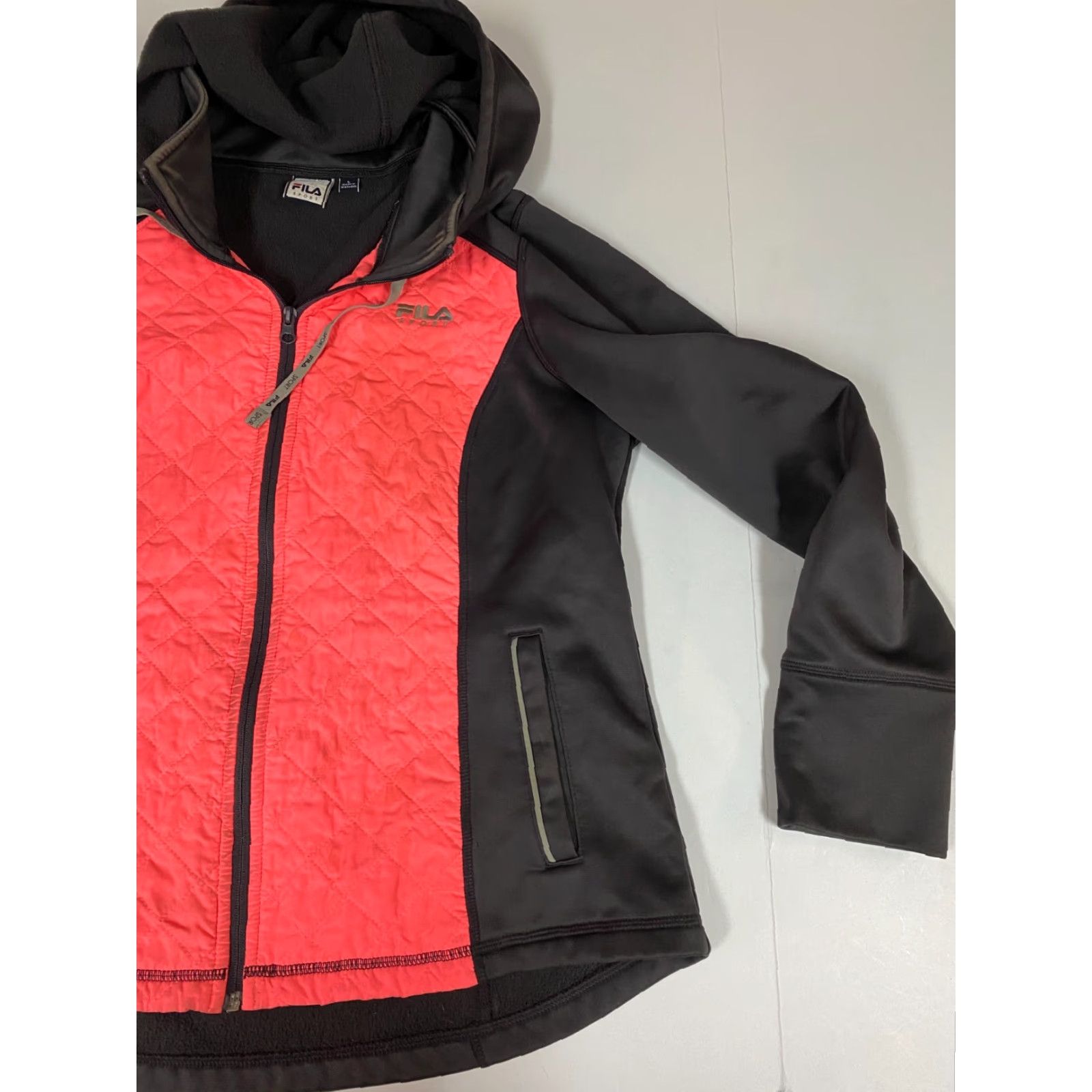 Fila FILA Jacket Womens L gray Full Zip Hoodie Outdoors Classic Shirt Womens Clothing Jacket Size L / US 10 / IT 46 - 2 Thumbnail