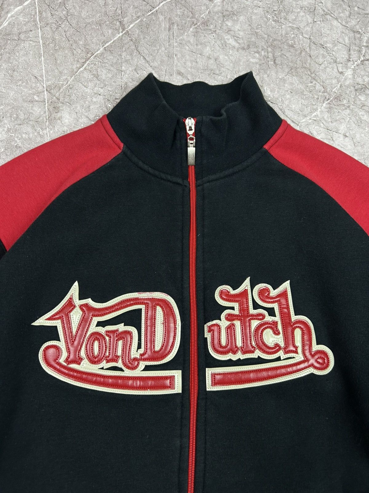 Vintage × Von Dutch Von Dutch vintage big logo full zip white sweater jacket Size US L / EU 52-54 / 3 - 3 Thumbnail
