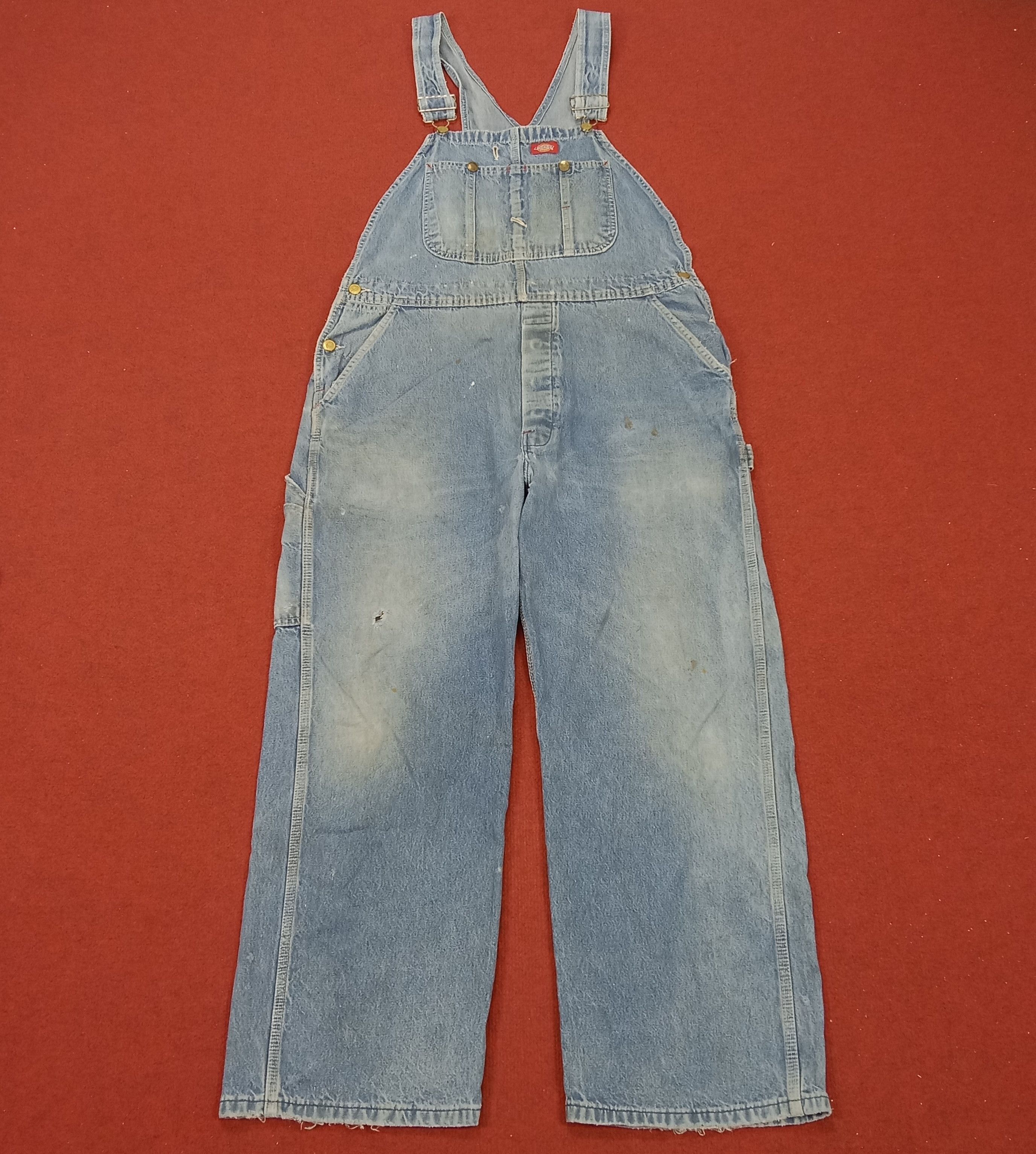 image of Dickies Workwear Style Overall Pants Streetwear Fashion in Blue Jean, Men's (Size 37)