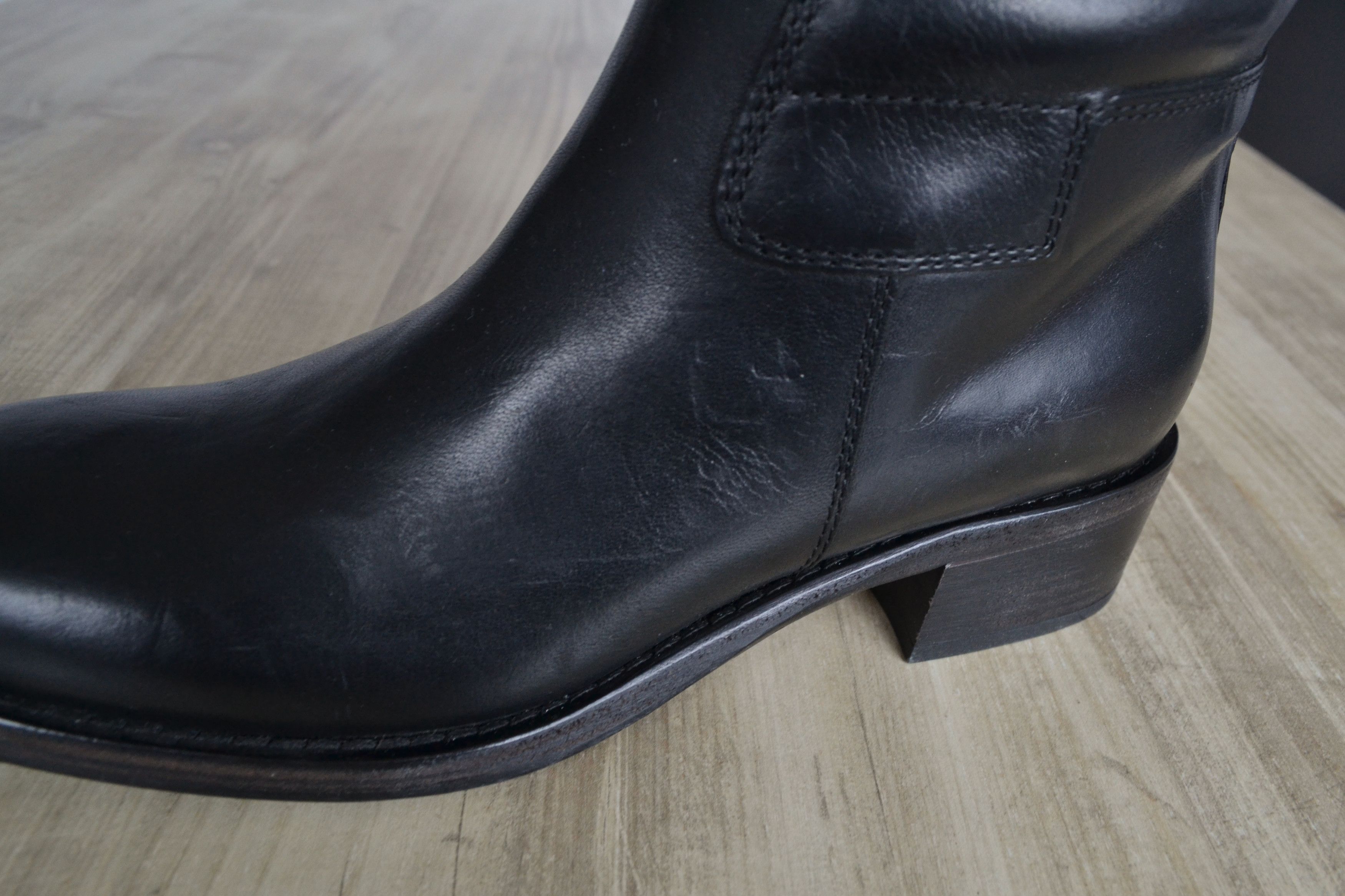 Miu Miu MIU MIU Boots Black Leather Peco Shoes Combat PRADA Size US 6 / IT 36 - 14 Thumbnail
