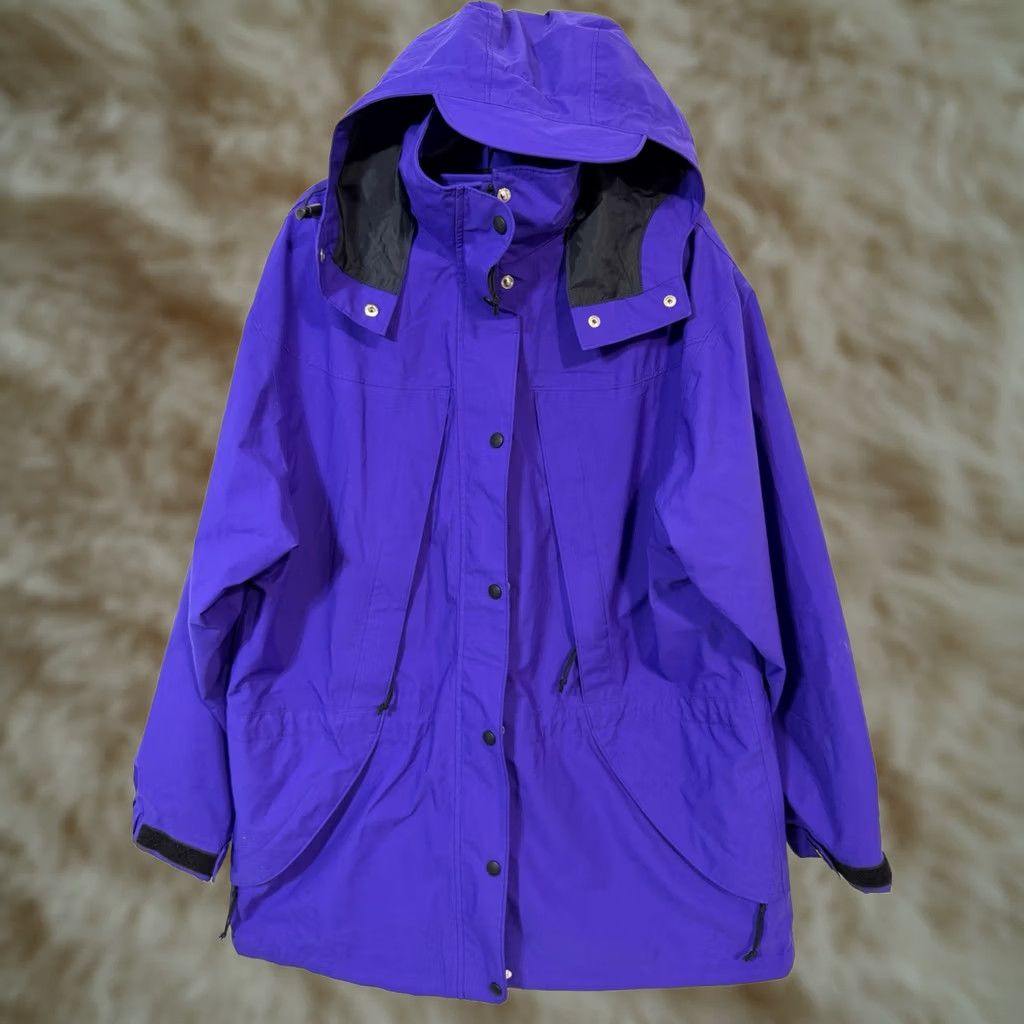 Vintage REI Jacket Women's Sz 18 Goretex Hooded Parka Purple Jacket Womens Parka 90s Style Full Zip Hooded Gortex Softshell Casual Jacket Size XXL / US 16-18 / IT 52-54 - 1 Thumbnail
