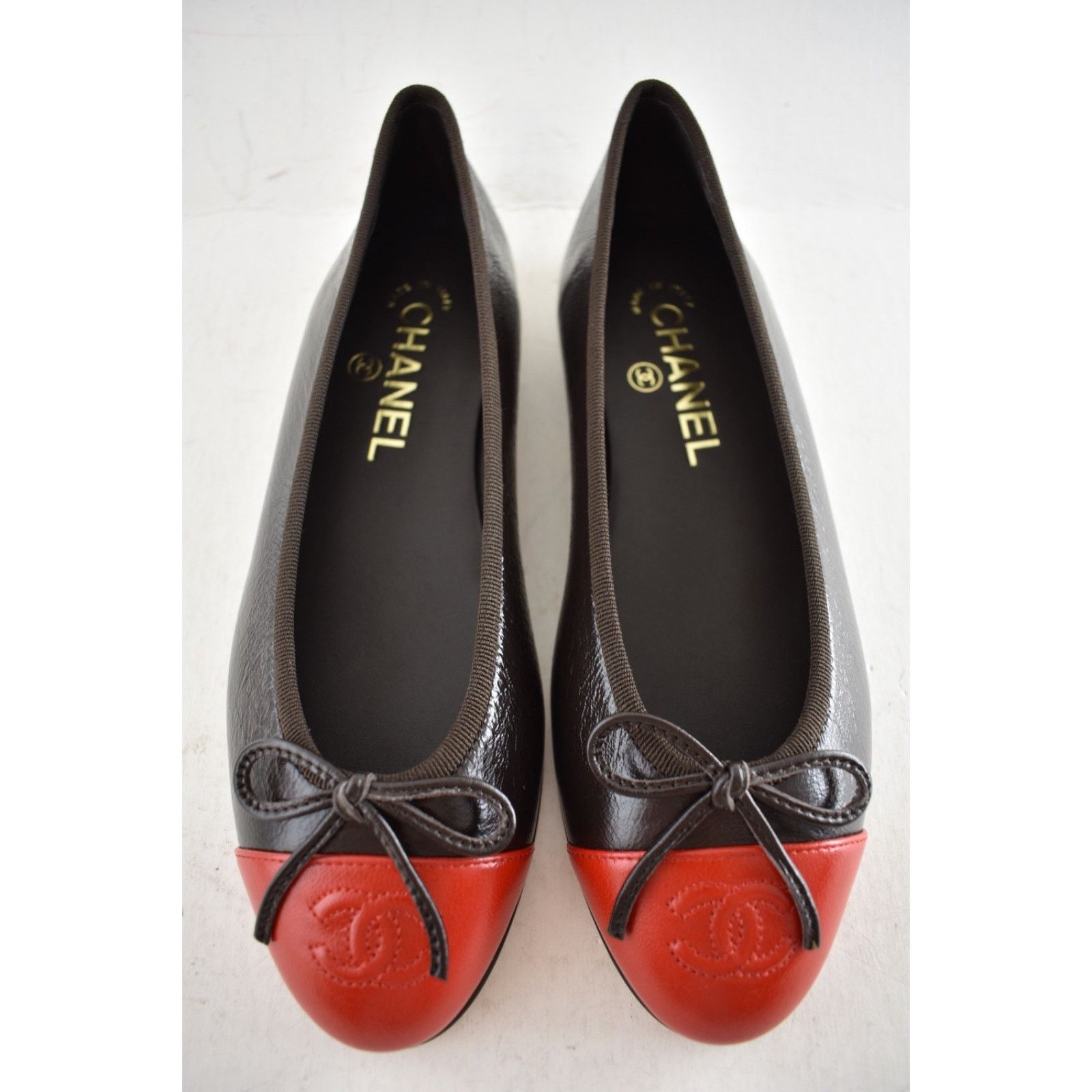 Chanel 26S Red Leather CC Logo Classic Ballet Ballerina Flat 36 Size US 6 / IT 36 - 14 Thumbnail