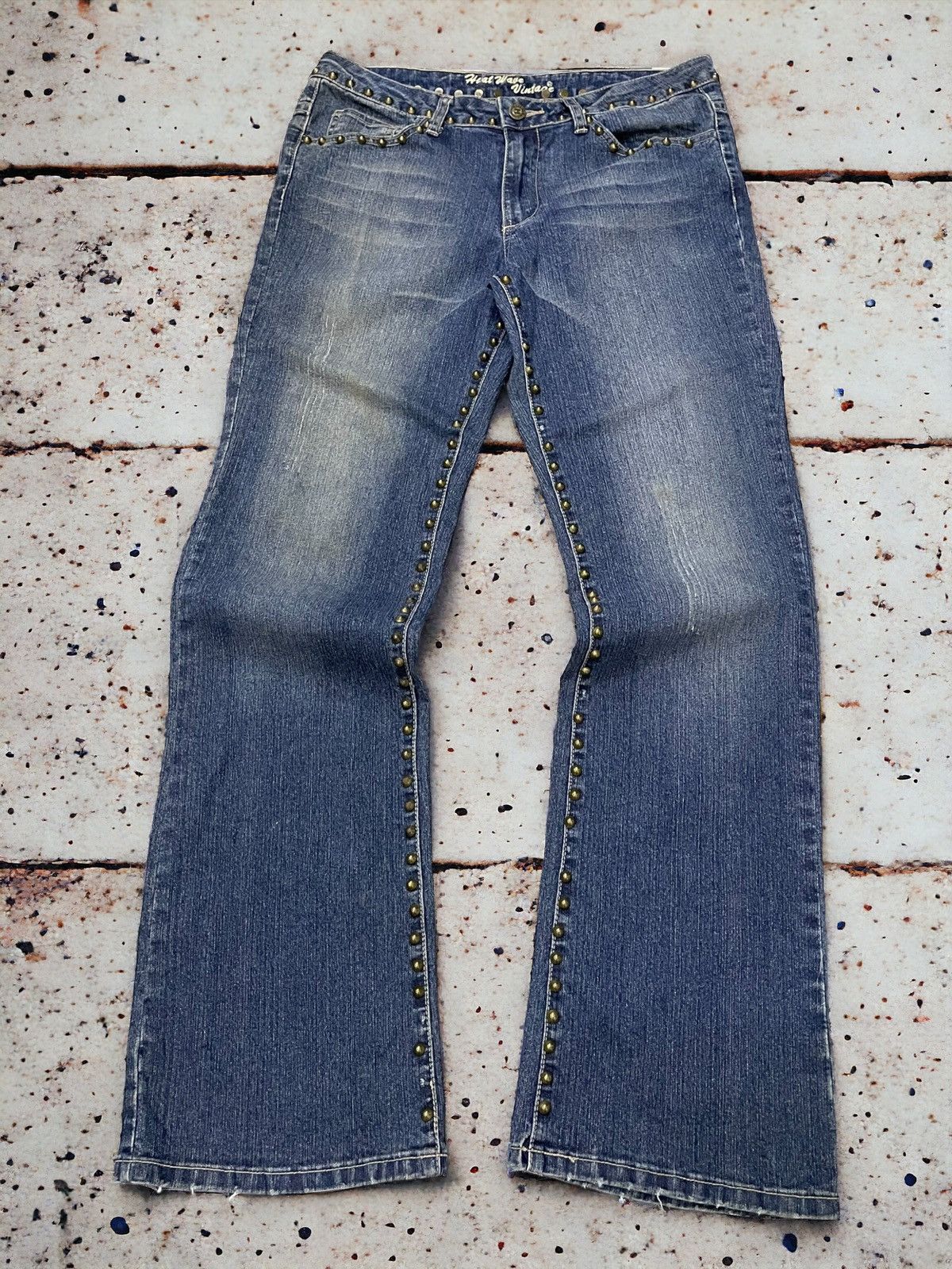 Hysteric Glamour × In The Attic Heatwave Studded Trimmed Flared Jeans Size US 32 / EU 48 - 1 Thumbnail