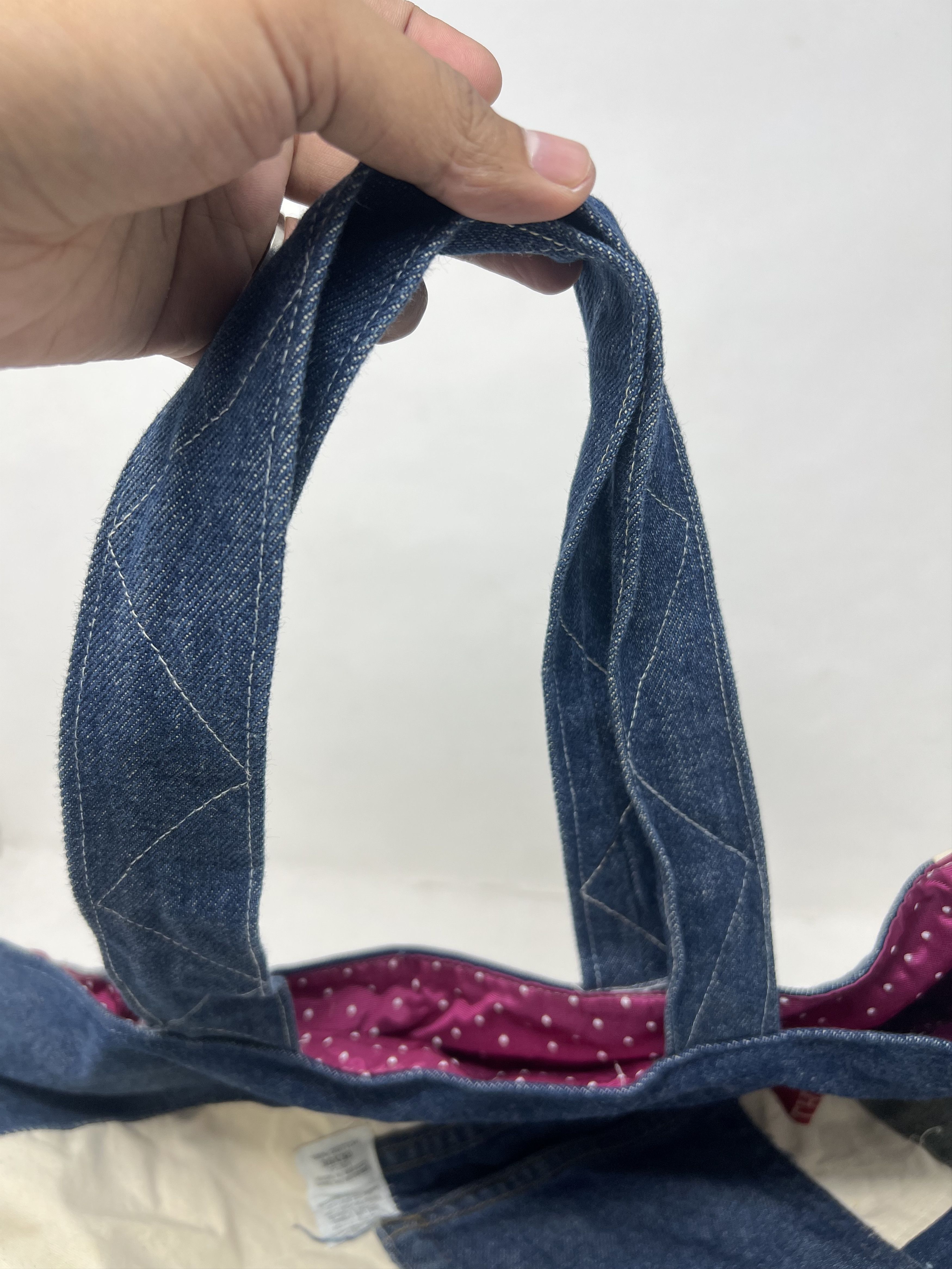 20471120 Patchwork Sashiko Archive Custom Denim Tote Bag Size ONE SIZE - 8 Thumbnail