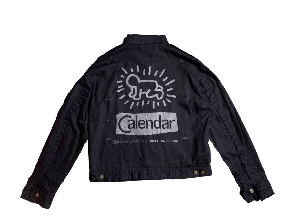 image of Vintage Keith Haring Inspired Distressed Design in Black, Men's (Size Medium)