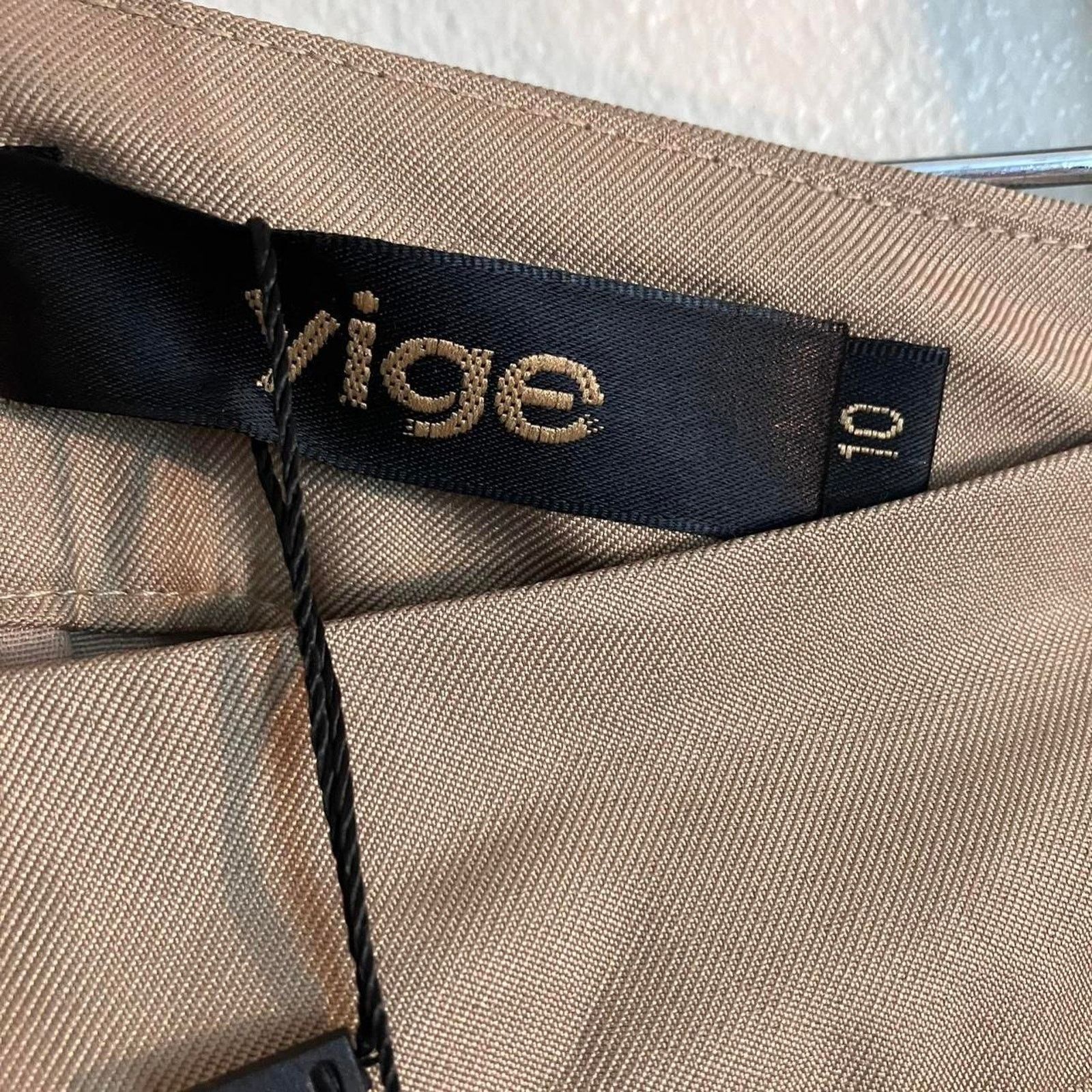 Other YIGE Beige A-line Skirt Pockets Fully Lined NWT Size 32" / US 10 / IT 46 - 2 Thumbnail