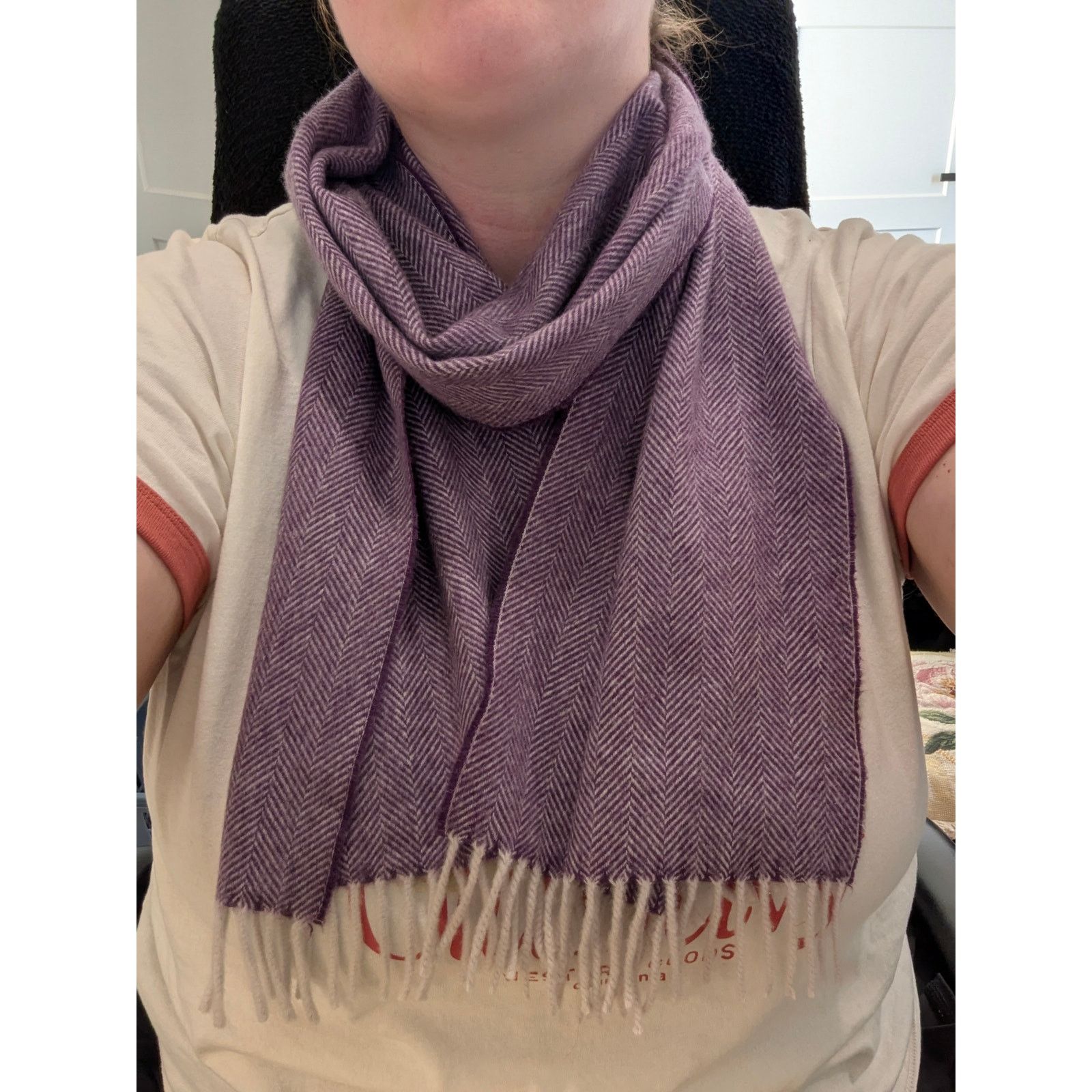 Other PRIA Lanificio Alfredo Biella Purple Cashmere Scarf Size ONE SIZE - 5 Thumbnail
