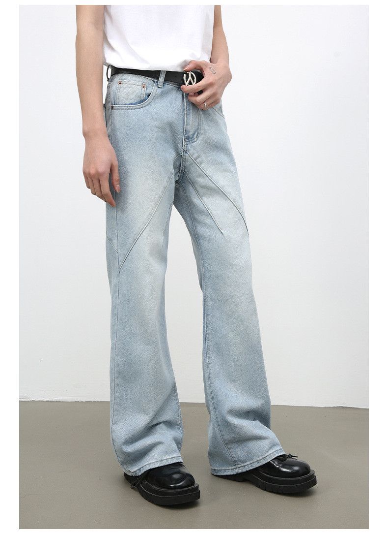 Japanese Brand × Jean Vintage Washed Stitching All-match Loose Flared Jeans Size US 32 / EU 48 - 4 Thumbnail