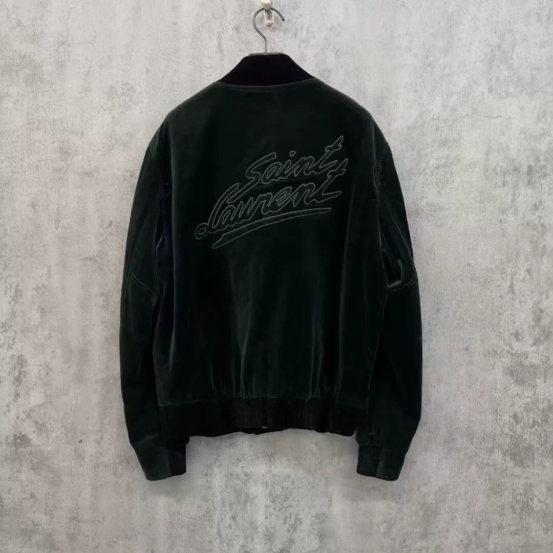 Saint Laurent Paris saint laurent green velvet embroidered jacket Size US XXL / EU 58 / 5 - 1 Thumbnail