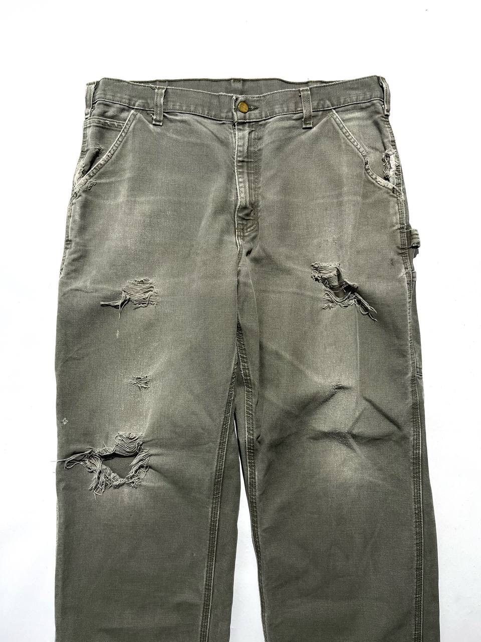 Carhartt Vintage Carhartt Distressed Workewear Olive Pants Size 36" / US 14 / IT 50 - 4 Thumbnail