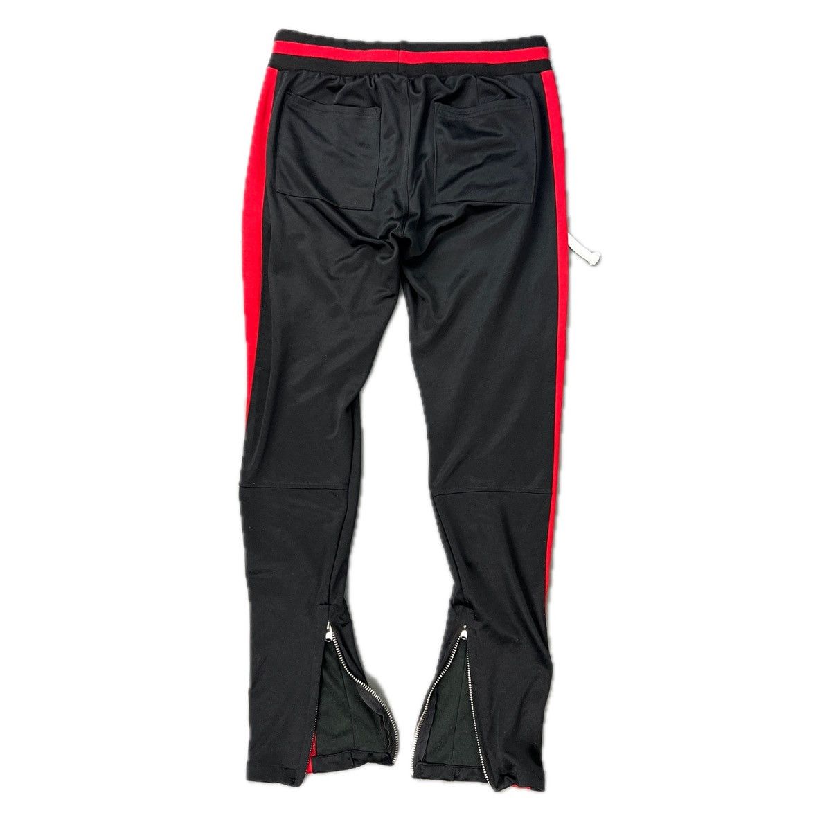 Designer Red and Black Pinstripe Zip Leg Sweatpants Size US 31 - 2 Thumbnail