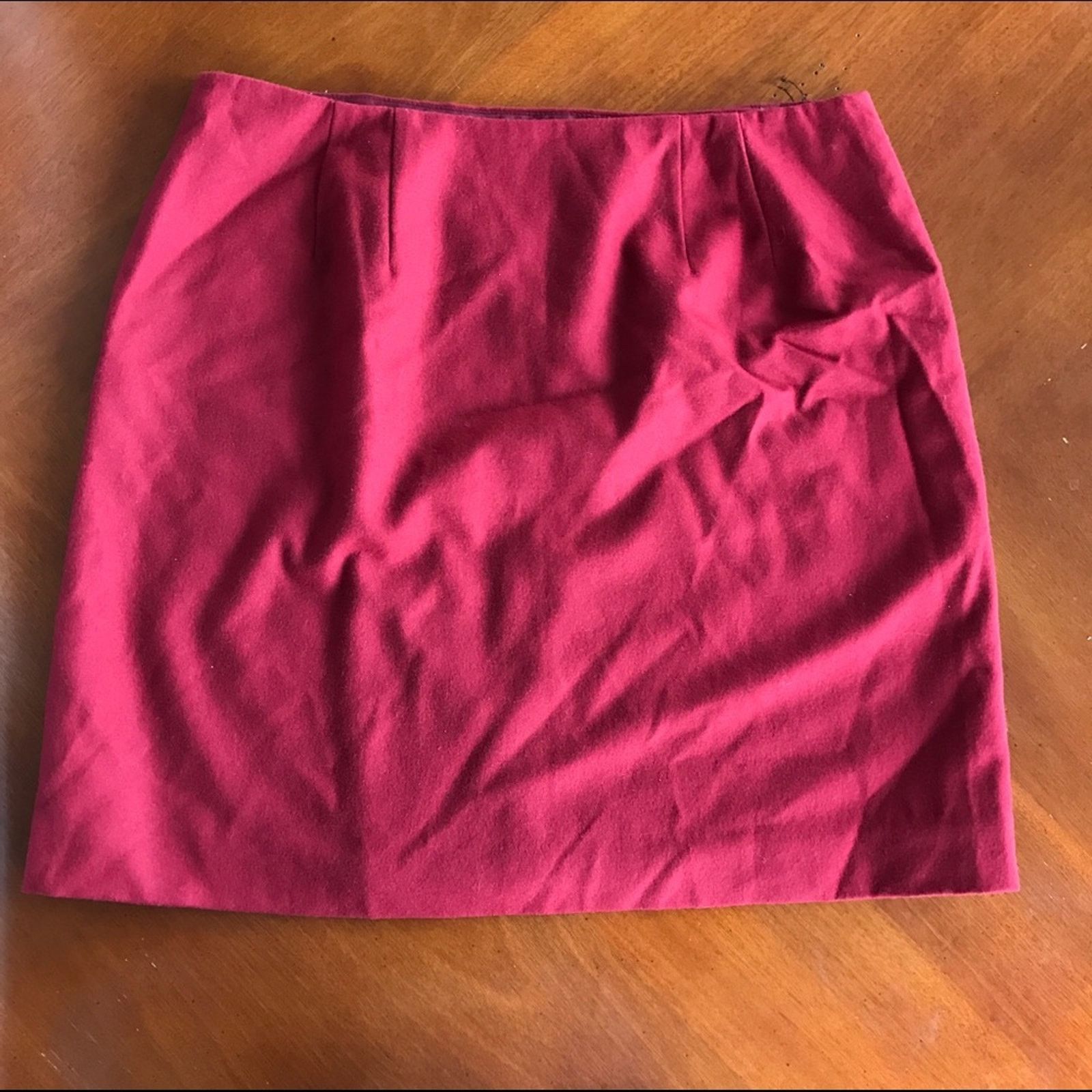 Ann Taylor Vintage 90s Ann Taylor red wool blend skirt size 10P Size 32" / US 10 / IT 46 - 3 Thumbnail