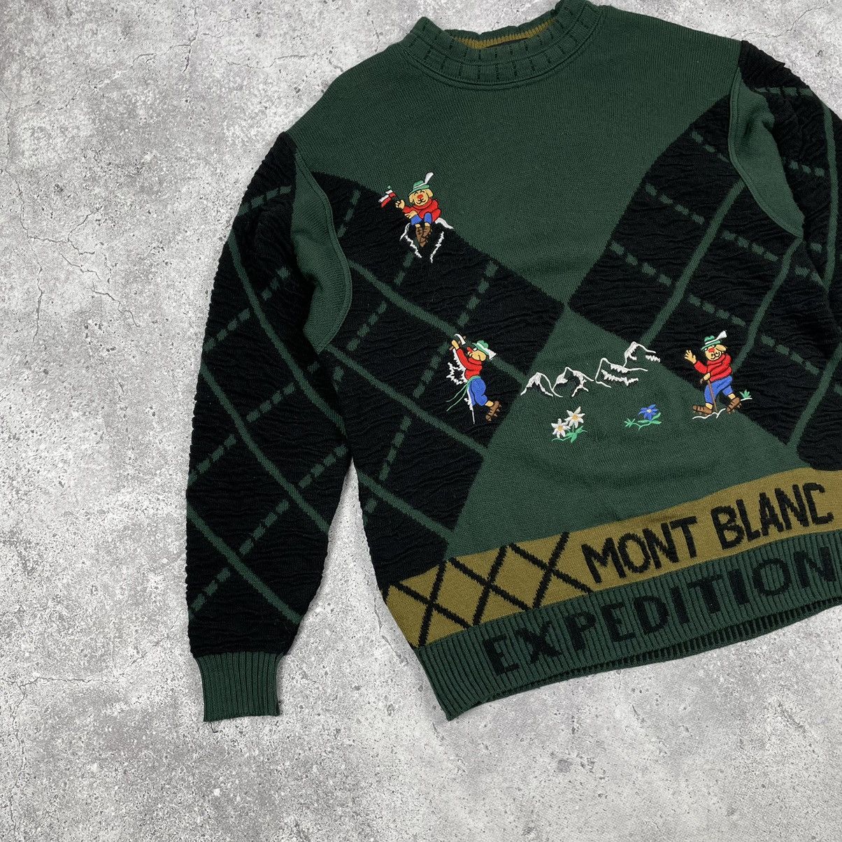Carlo Colucci 80s Carlo Colucci Mont Blanc Expedition Wool German Sweater Size US L / EU 52-54 / 3 - 3 Thumbnail