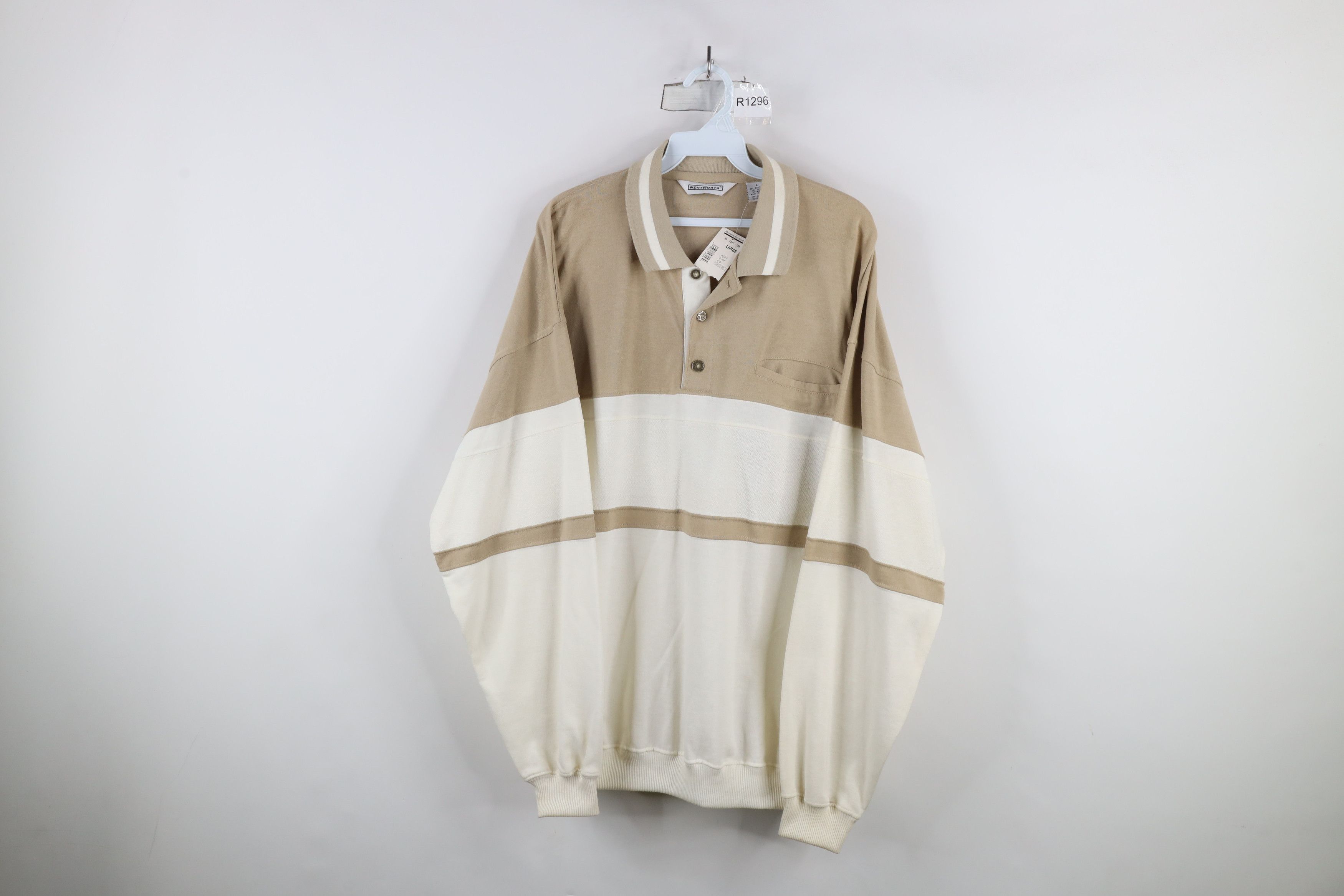 Vintage Deadstock Vintage 90s Streetwear Collared Pullover Polo Size US L / EU 52-54 / 3 - 1 Thumbnail