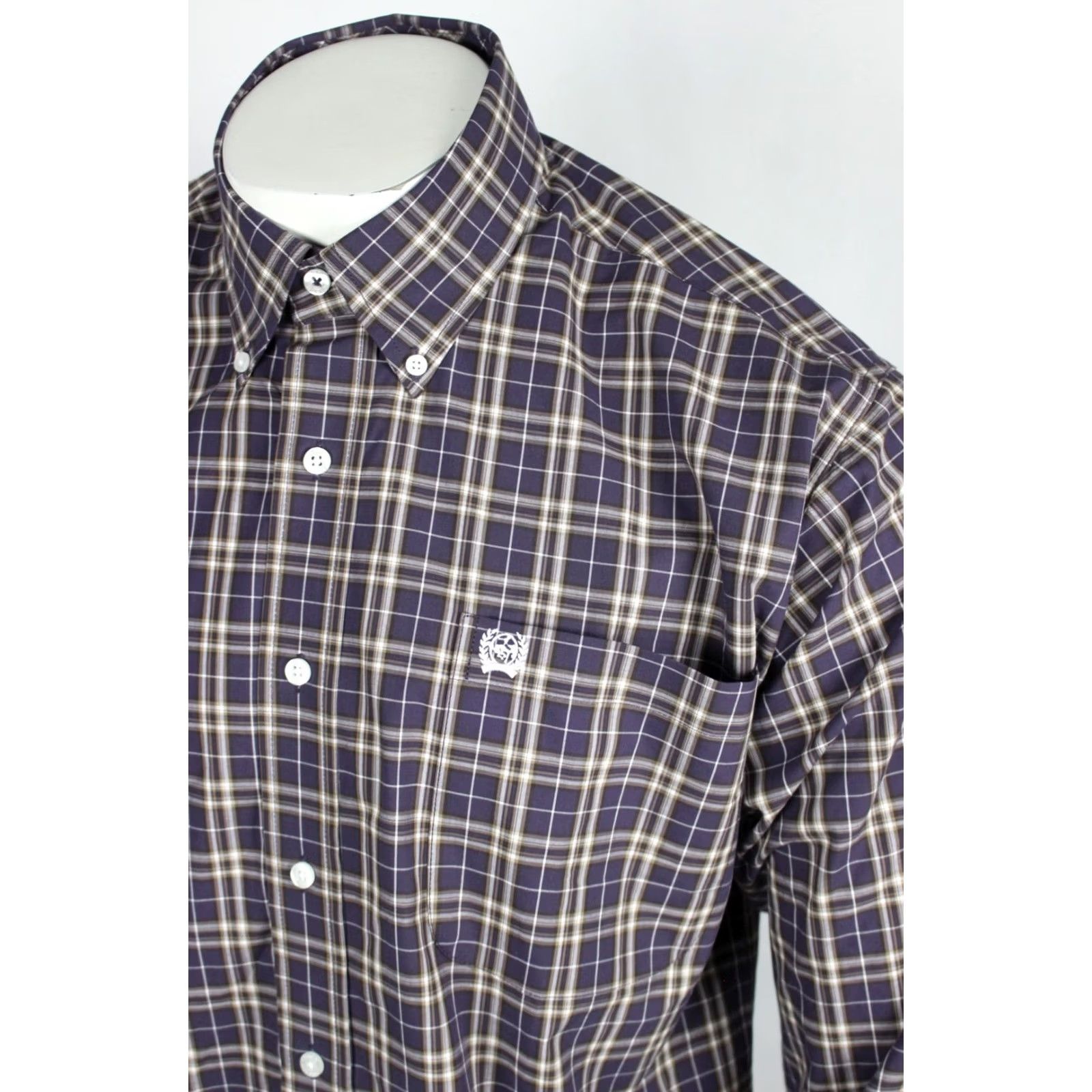 Vintage Cinch Men's Plaid Print Long Sleeve Button-Down Western Shirt S Purple Size US S / EU 44-46 / 1 - 4 Thumbnail