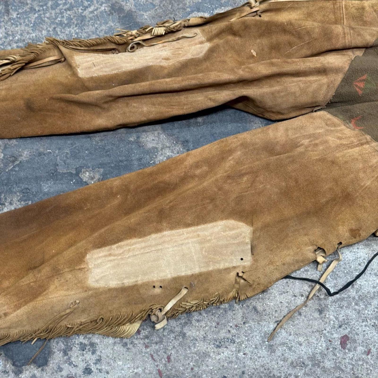 Other Vintage 1940s/50s Genuine Suede Fringed Western Trousers Size US 36 / EU 52 - 5 Thumbnail