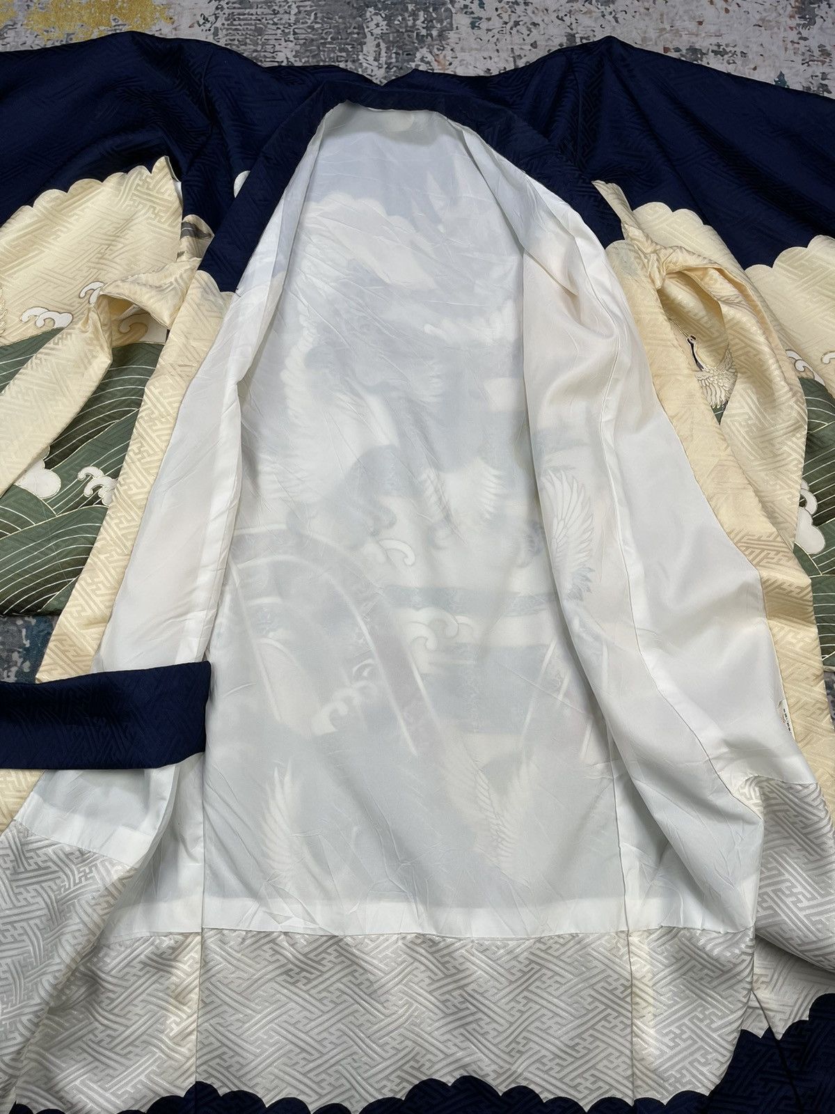 Dragonfly Vintage Japanese Traditional Silk Art Kimono Size S / US 4 / IT 40 - 13 Thumbnail