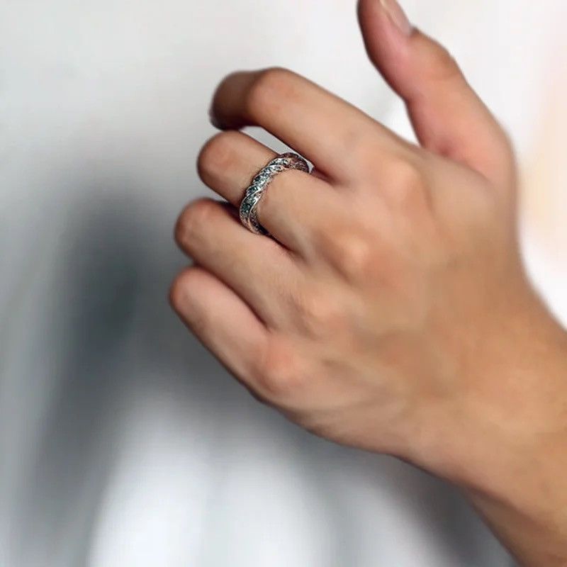 Jewelry × Vintage 925 Sterling Silver Rings Twisted Line Letter Graffiti Size ONE SIZE - 5 Thumbnail