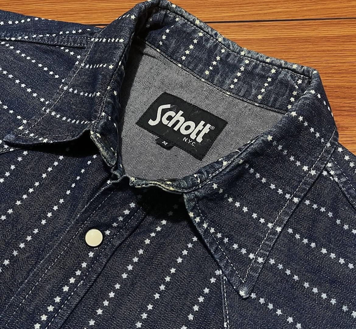 Schott 2000s Schott Nyc Star Striped Wabash Hickory Western Shirt Size US M / EU 48-50 / 2 - 3 Thumbnail
