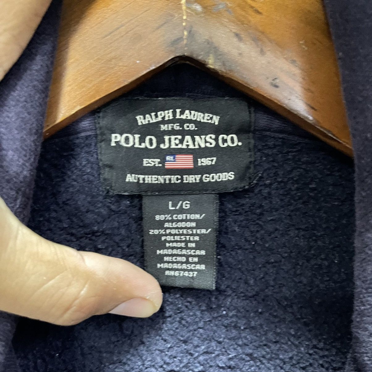 Polo Ralph Lauren Vintage Polo Jeans Co. Gothic Logo Zip Hoodie Size US L / EU 52-54 / 3 - 8 Thumbnail