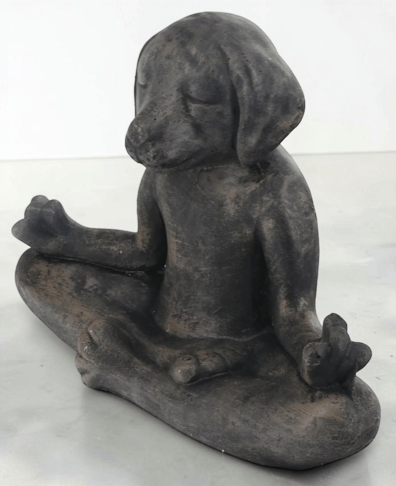 Other Meditating Dog Solid Cast Stone Statue - Zen Garden Decor Size ONE SIZE - 3 Thumbnail