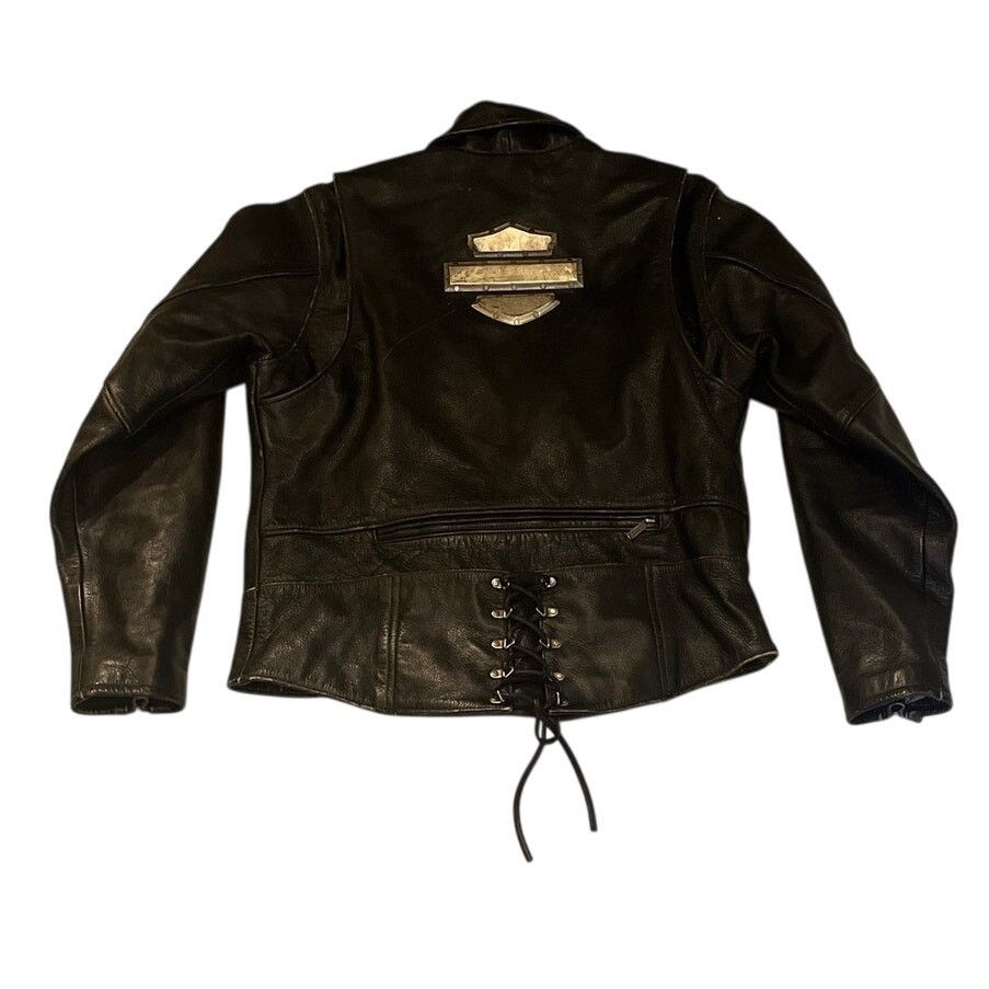 Harley Davidson Harley Davidson Leather Jacket Metal Bar & Shield - Size: L Size US L / EU 52-54 / 3 - 1 Thumbnail