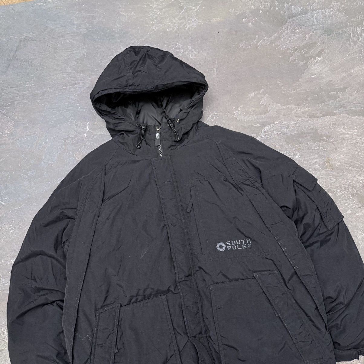 Southpole Vintage Y2K Puffer Baggy Bomber Jacket