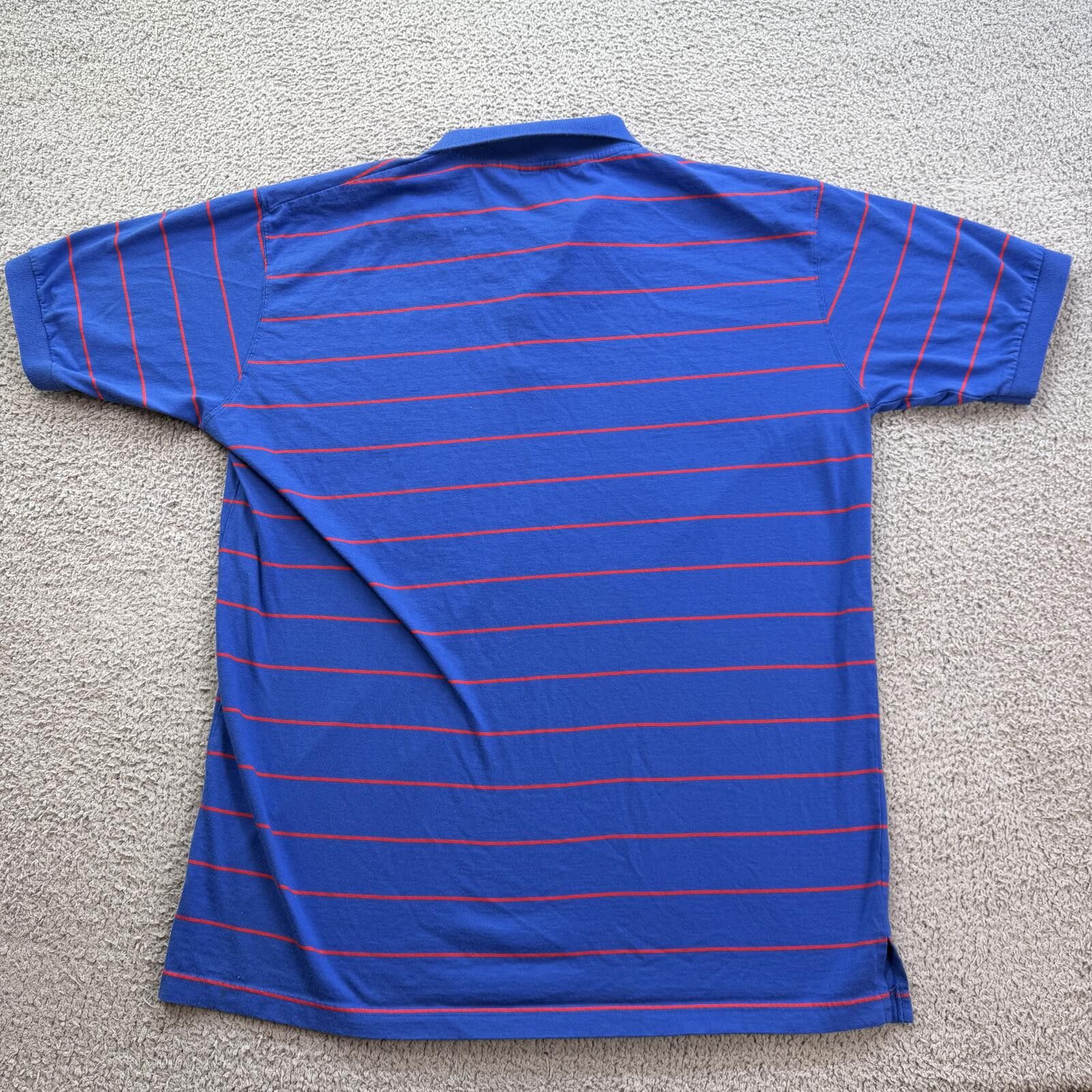 Woolrich Woolen Mills Vintage Y2K Woolrich Striped Polo Shirt Blue Boxy XXL Size US XXL / EU 58 / 5 - 2 Thumbnail