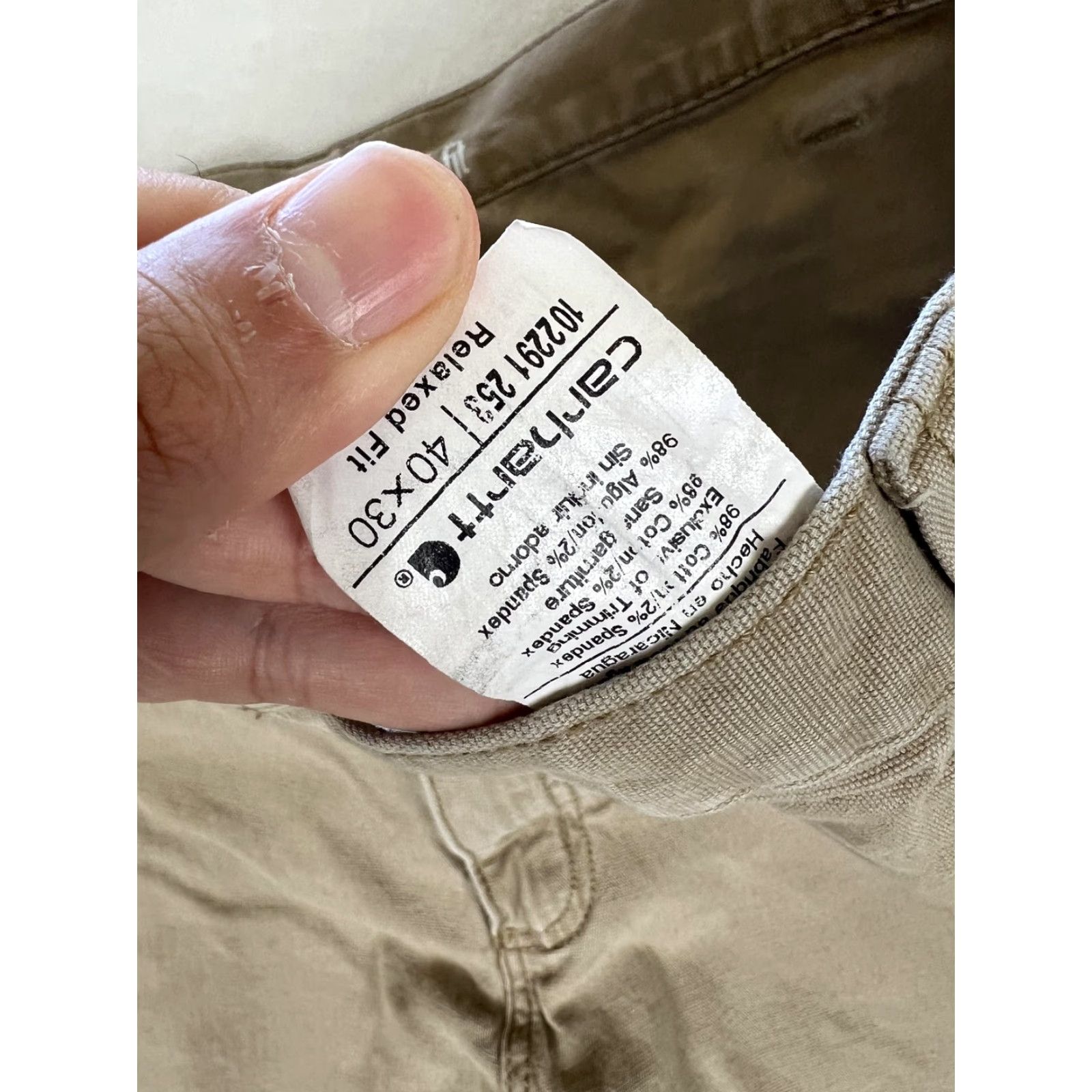 Carhartt Carhartt Pants Mens 40x30 Tan Relaxed Fit Workwear Utility Heavy Duty Distressed Size US 40 / EU 56 - 5 Thumbnail