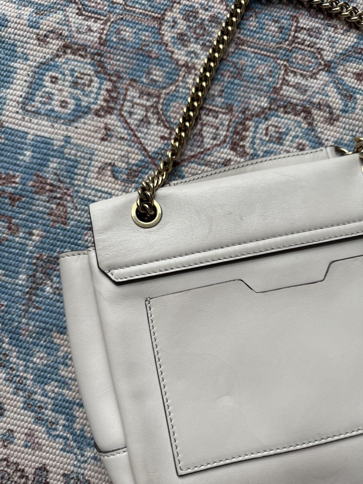 Anya Hindmarch Anya Hindmarch Smile White Leather Shoulder Bag Size ONE SIZE - 6 Thumbnail