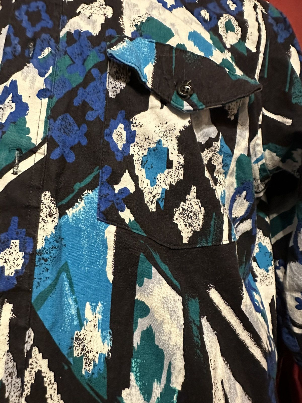 Vintage × Wrangler Vintage Wrangler Shirt 90s Abstract Brushpopper Cowboy Grail Size US L / EU 52-54 / 3 - 3 Thumbnail