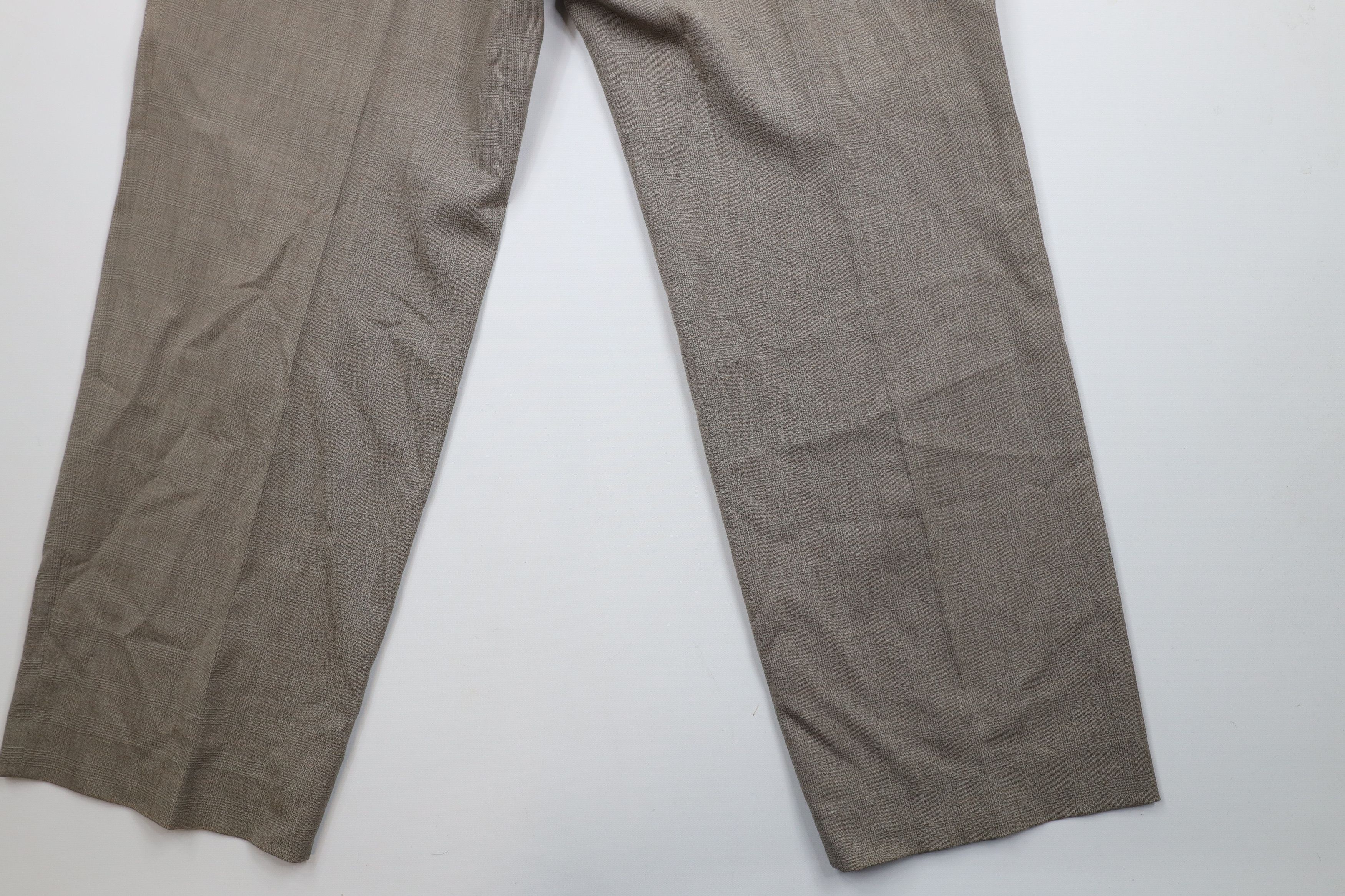 Vintage Vintage 90s Streetwear Wool Knit Wide Leg Chino Pants Plaid Size US 38 / EU 54 - 13 Thumbnail