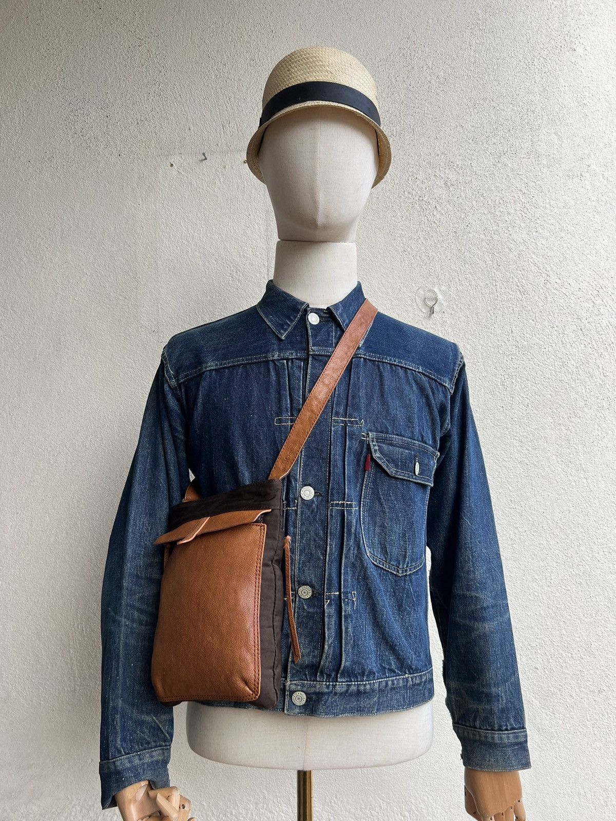 Leather Vintage Arukan Japan Hybrid Leather Bag Size ONE SIZE - 4 Thumbnail