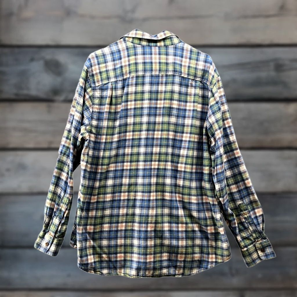 Vineyard Vines Vineyard Vines Flannel Shirt Mens L Owen Blue Green Plaid Cotton Utility Shirt Size US L / EU 52-54 / 3 - 1 Thumbnail