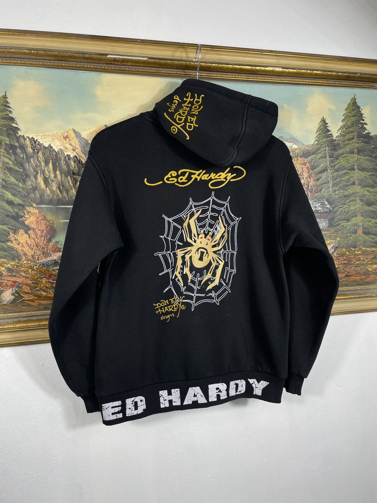 Ed Hardy Ed Hardy Retro 00s Hoodie With Crystals Affliction Grunge Size US XS / EU 42 / 0 - 7 Thumbnail