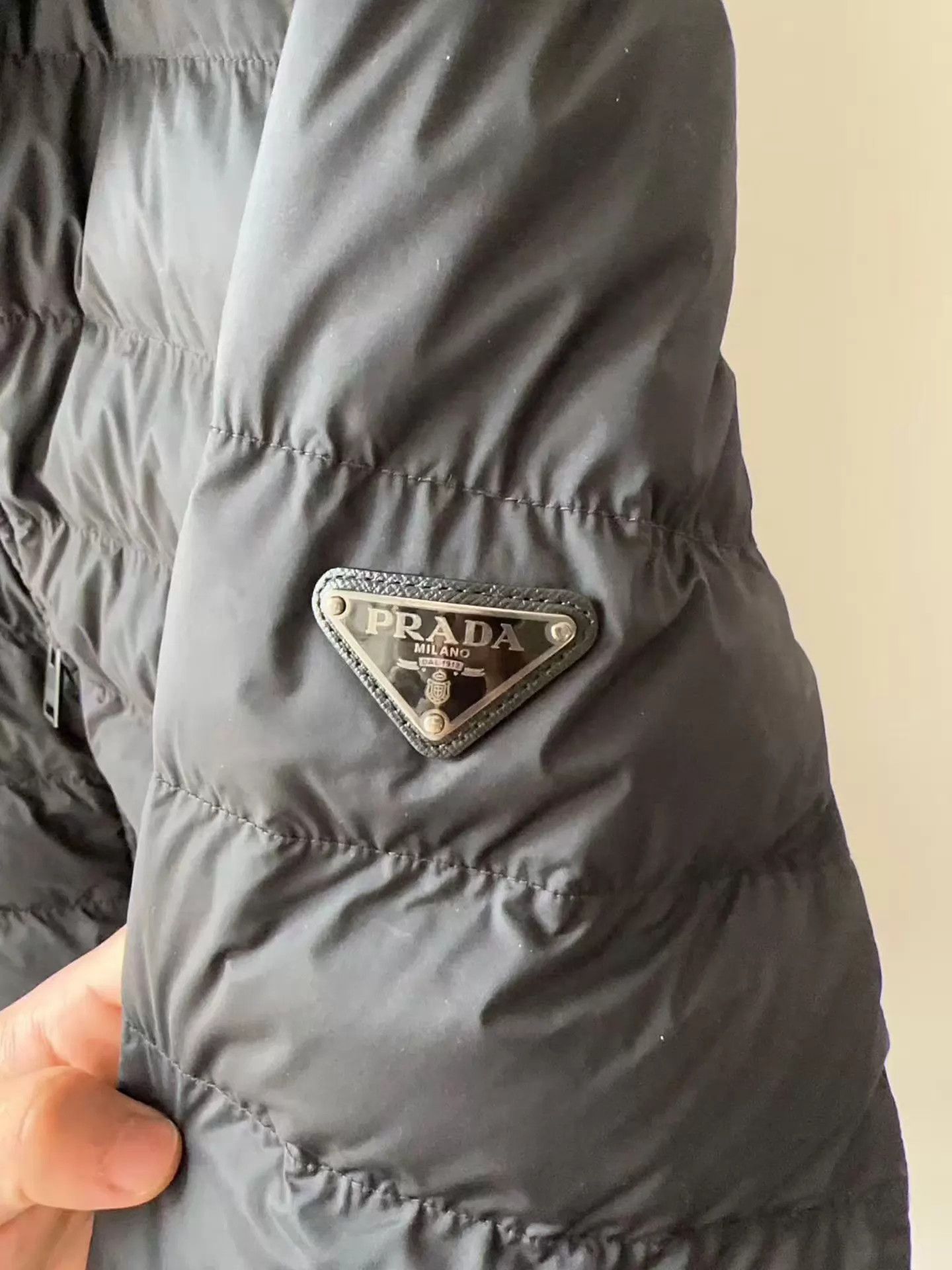 Prada Triangle Logo Men's Down Puffer Jacket 48