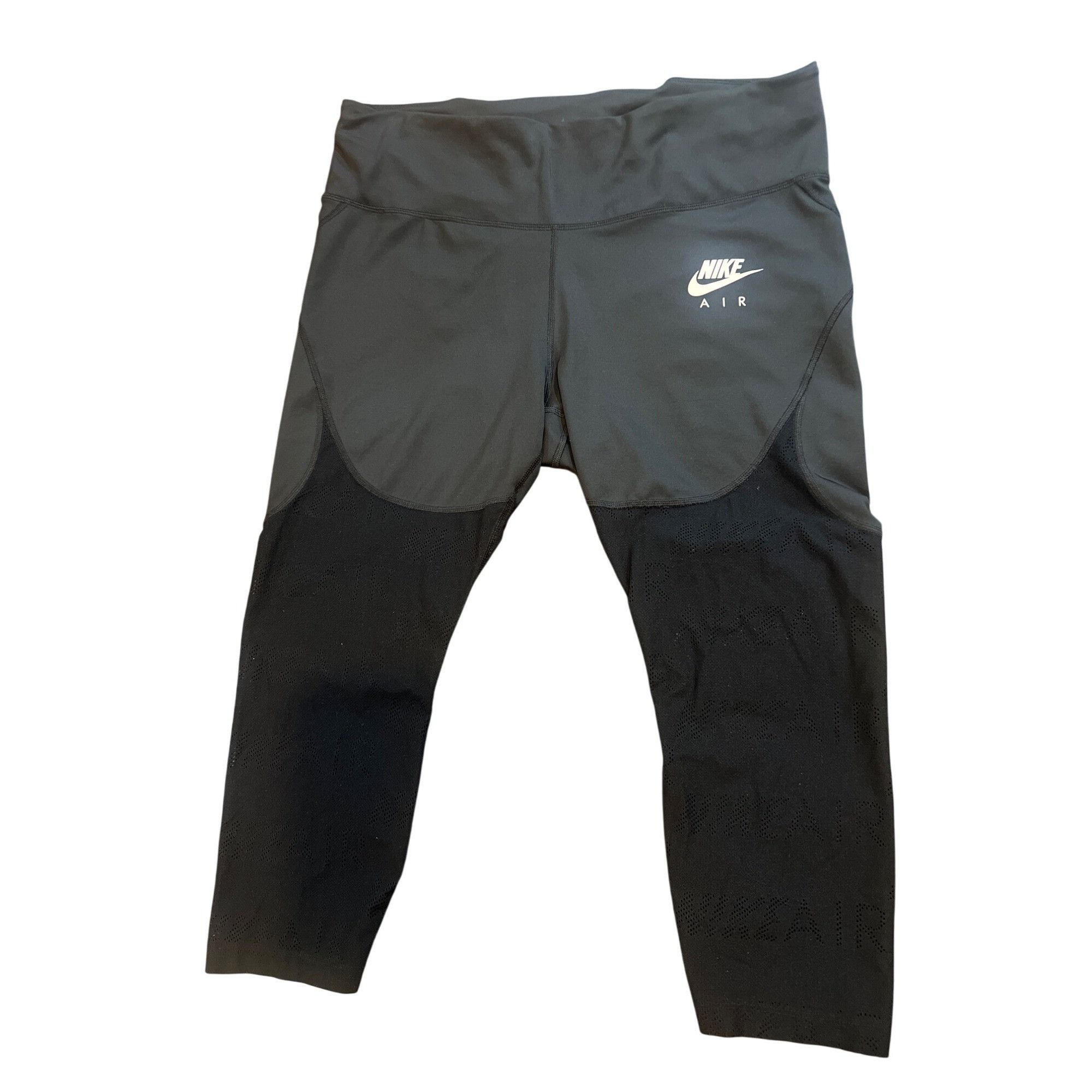 Nike Nike Air Dri-Fit Womens 2X Cropped Leggings Black Polyester Size 42" / US 20 - 1 Thumbnail