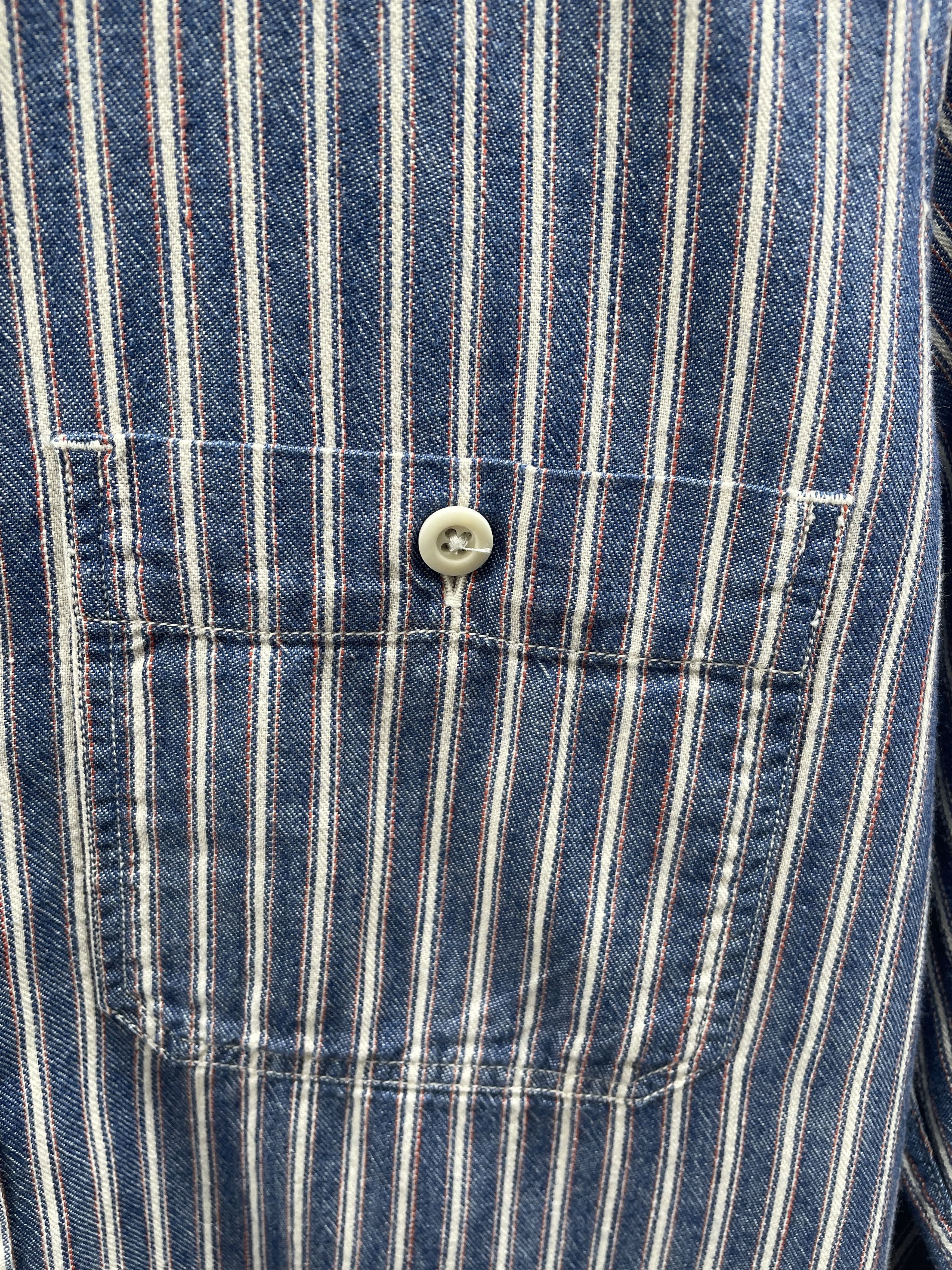 Ts(S) Lightweight Chambray Striped Work Shirt Size US M / EU 48-50 / 2 - 4 Thumbnail