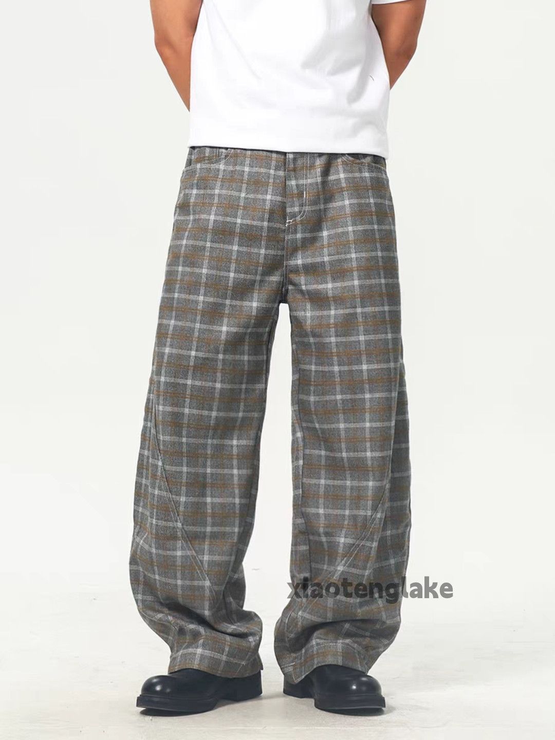 Vintage Unisex outdoor utility loose baggy plaid yuppie pants Size US 30 / EU 46 - 4 Thumbnail