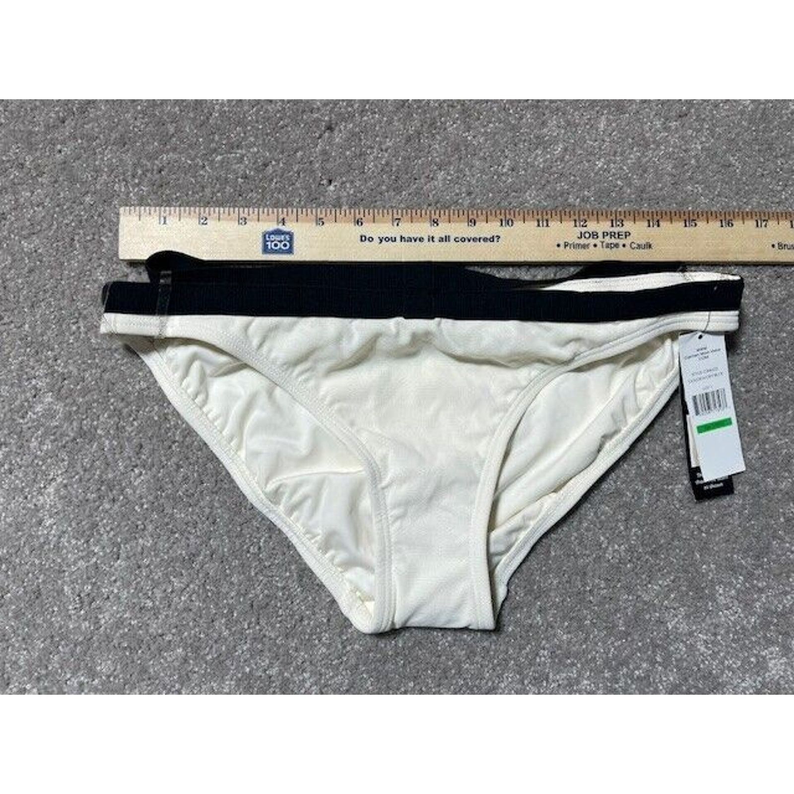 Other Carmen Marc Valvo Swim Bikini Bottom L Stretch Pool Ivory Size L / US 10 / IT 46 - 4 Thumbnail