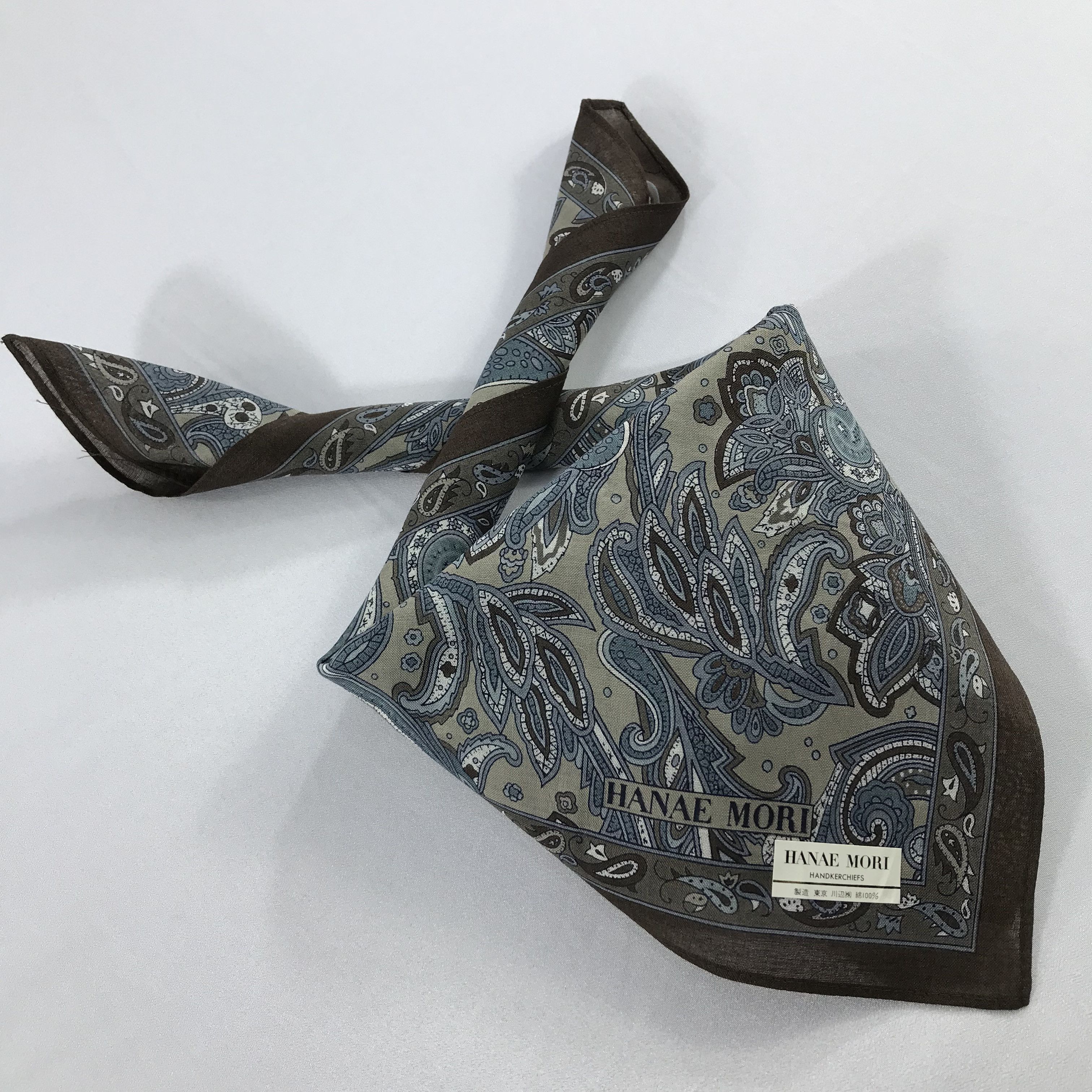 Hanae Mori × Vintage Hanae Mori Bandana / Handkerchief / Neckerchief - S2133 Size ONE SIZE - 4 Thumbnail
