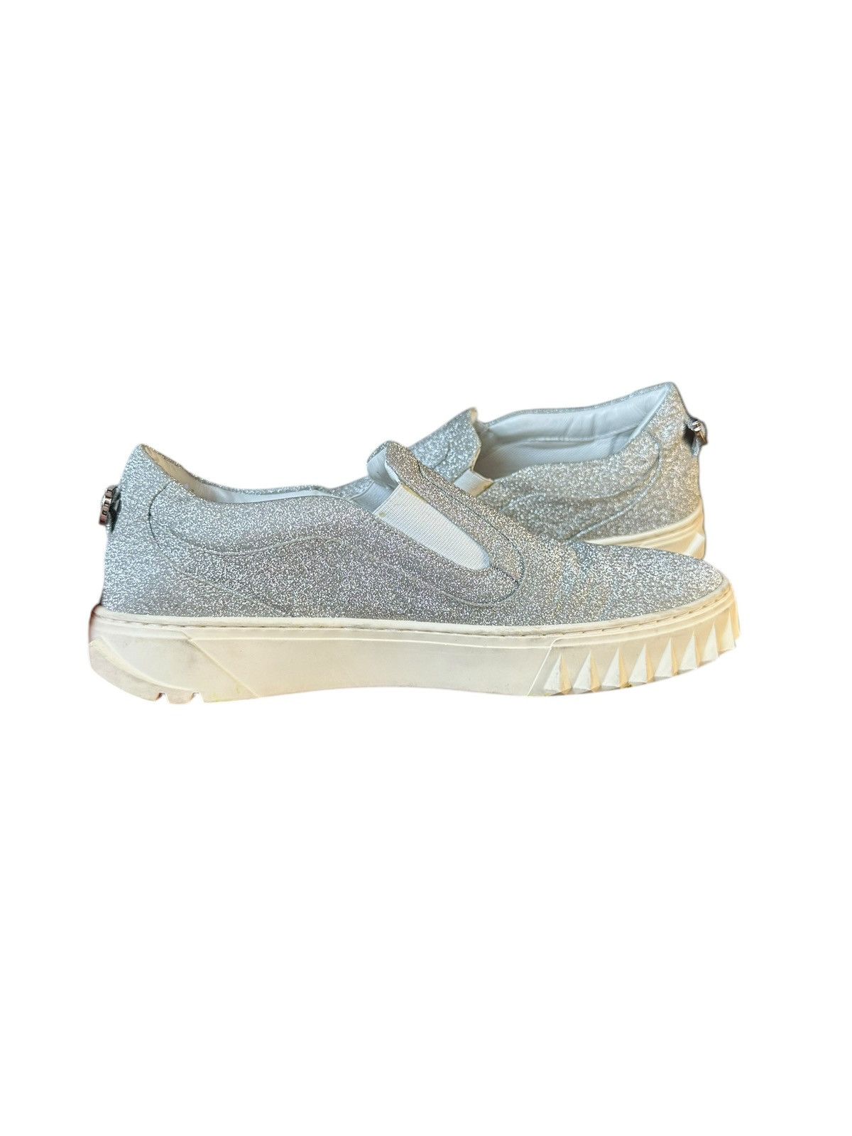 Salvatore Ferragamo Salvatore Ferragamo Slip On Sneaker glitter silver Size US 6 / EU 39 - 8 Thumbnail