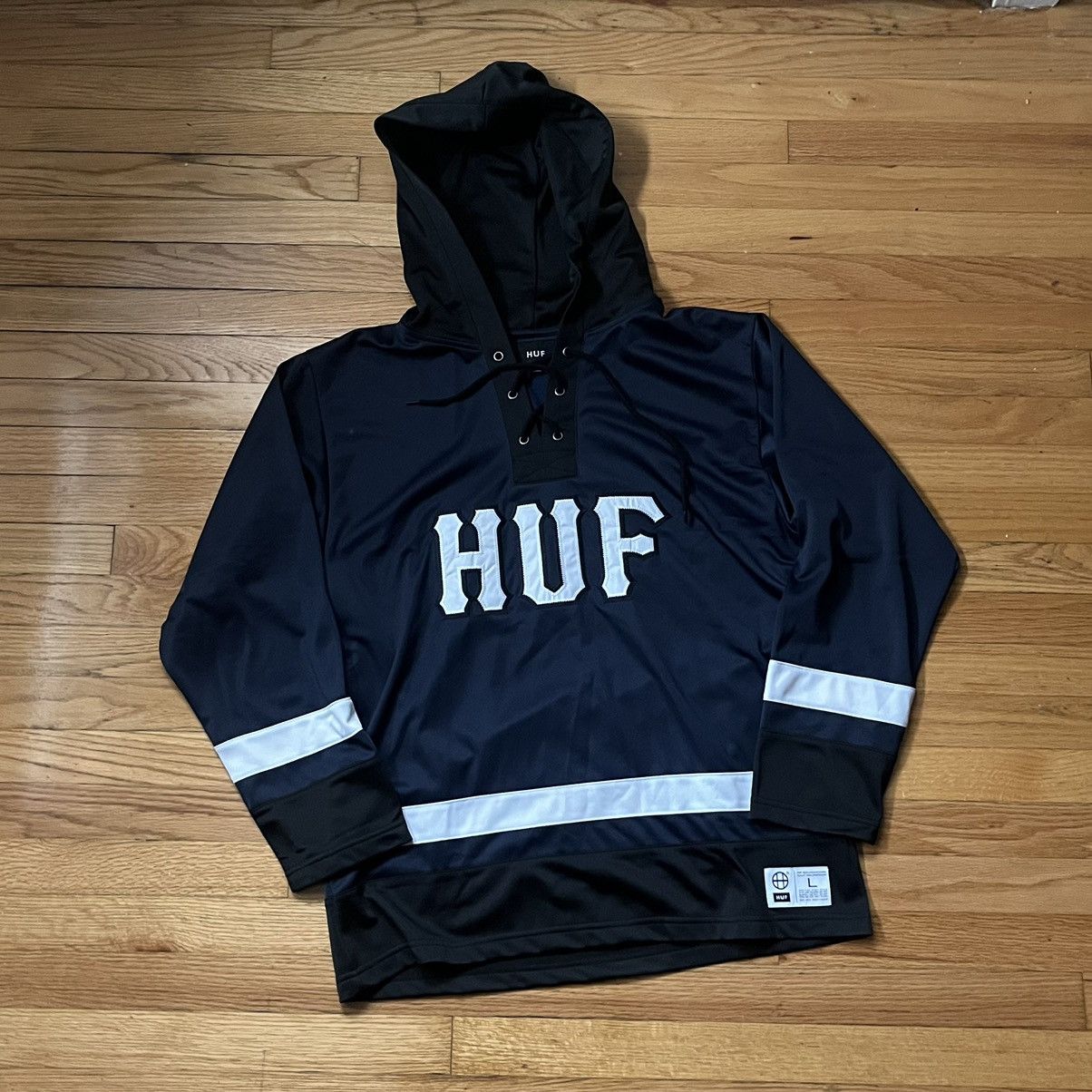Huf HUF Hockey-Inspired Hoodie - Navy/Black - Size L Size US L / EU 52-54 / 3 - 4 Thumbnail