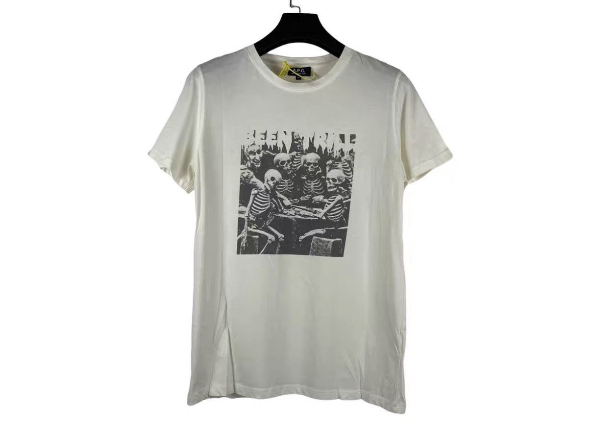 A.P.C. A.P.C. × Kanye West × BeenTrill Flocked Short Sleeve Tee J31 Size US M / EU 48-50 / 2 - 1 Thumbnail