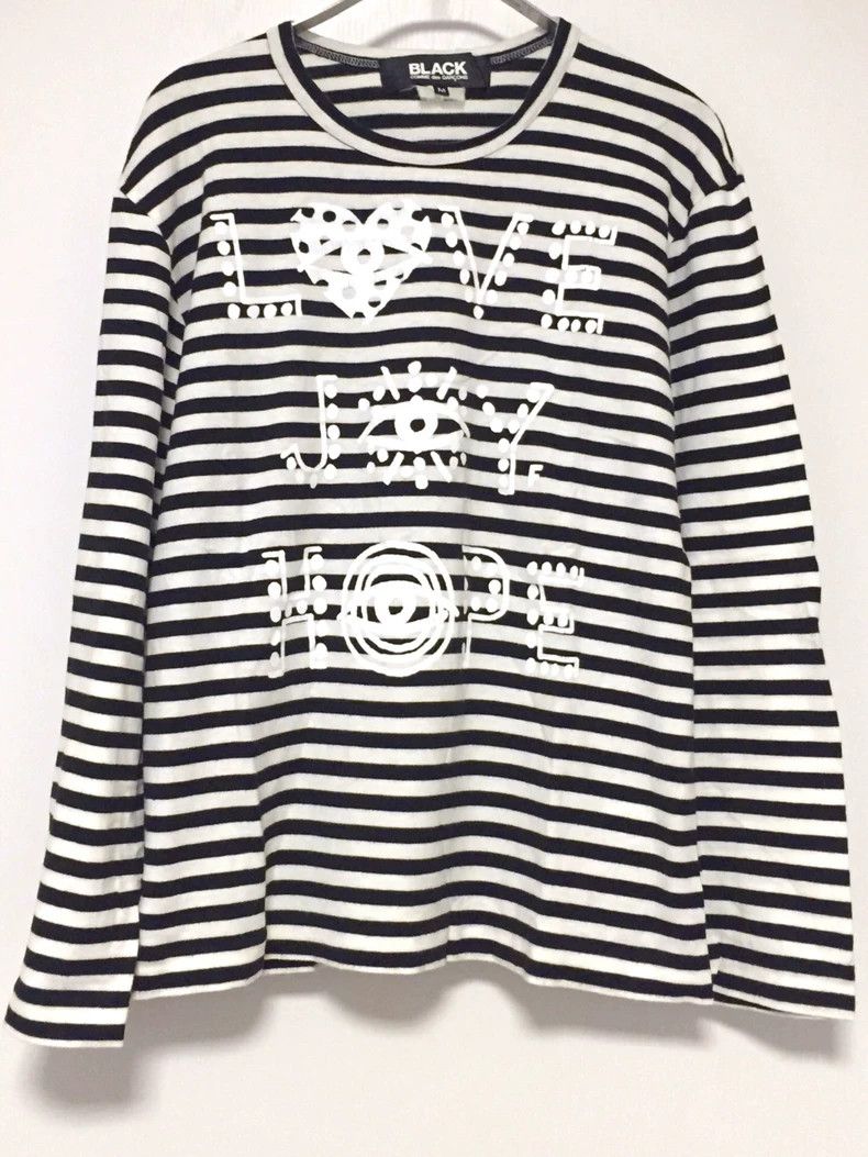 Comme des Garcons COMME des GARCONS Black Striped T-Shirt Size US M / EU 48-50 / 2 - 1 Thumbnail