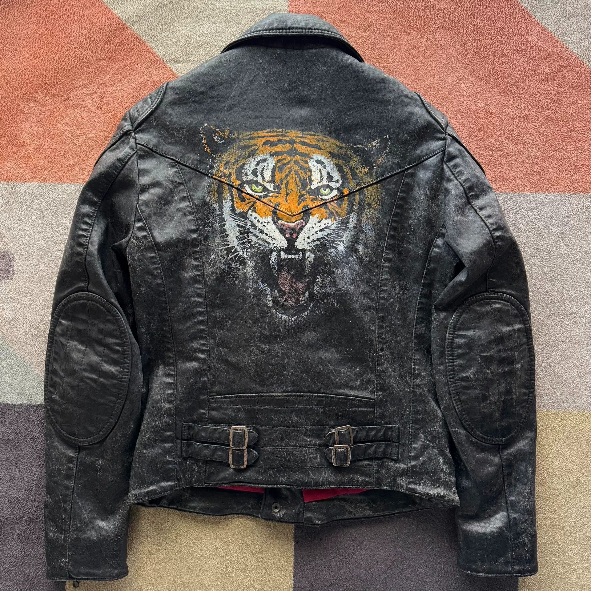Denim & Supply Ralph Lauren Ralph Lauren Denim Supply Tiger Graphic Motorcycle Jacket Size US S / EU 44-46 / 1 - 1 Thumbnail