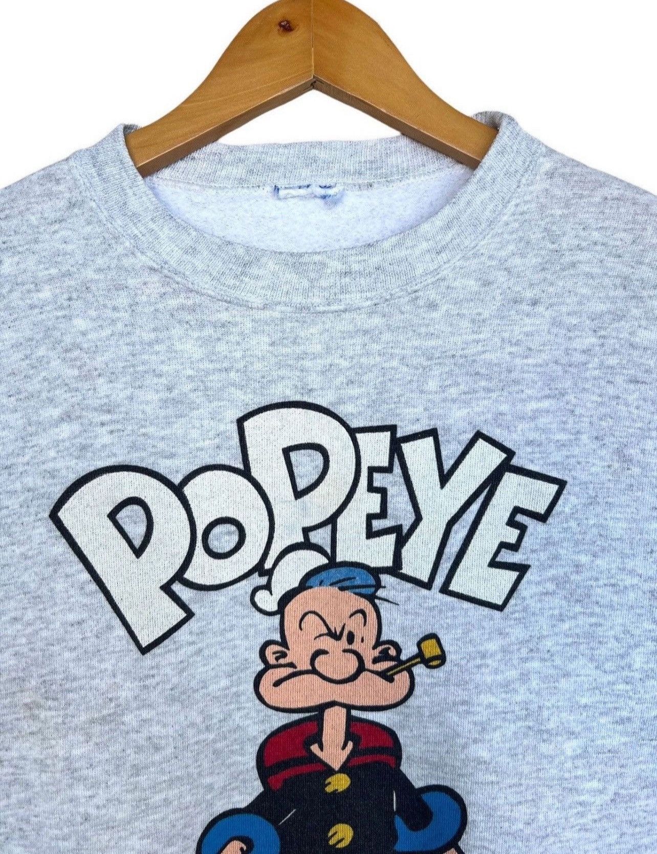 Cartoon Network × Vintage Vintage 90s Popeye Sweater Popeye Crewneck Popeye Sweatshirt Size US L / EU 52-54 / 3 - 17 Thumbnail